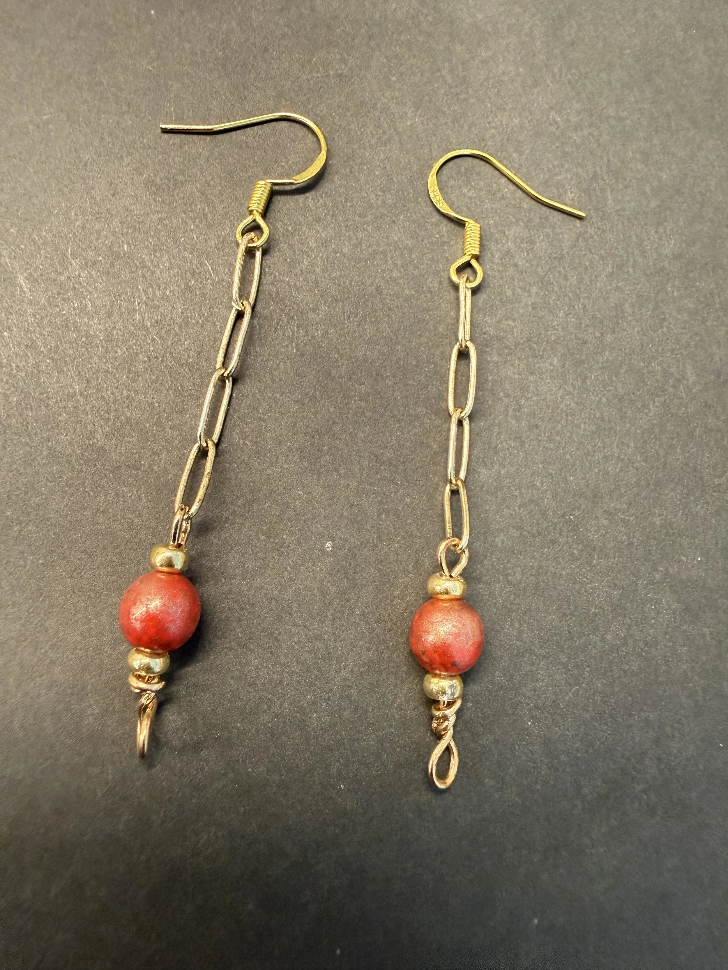 Coral Dangle Earrings