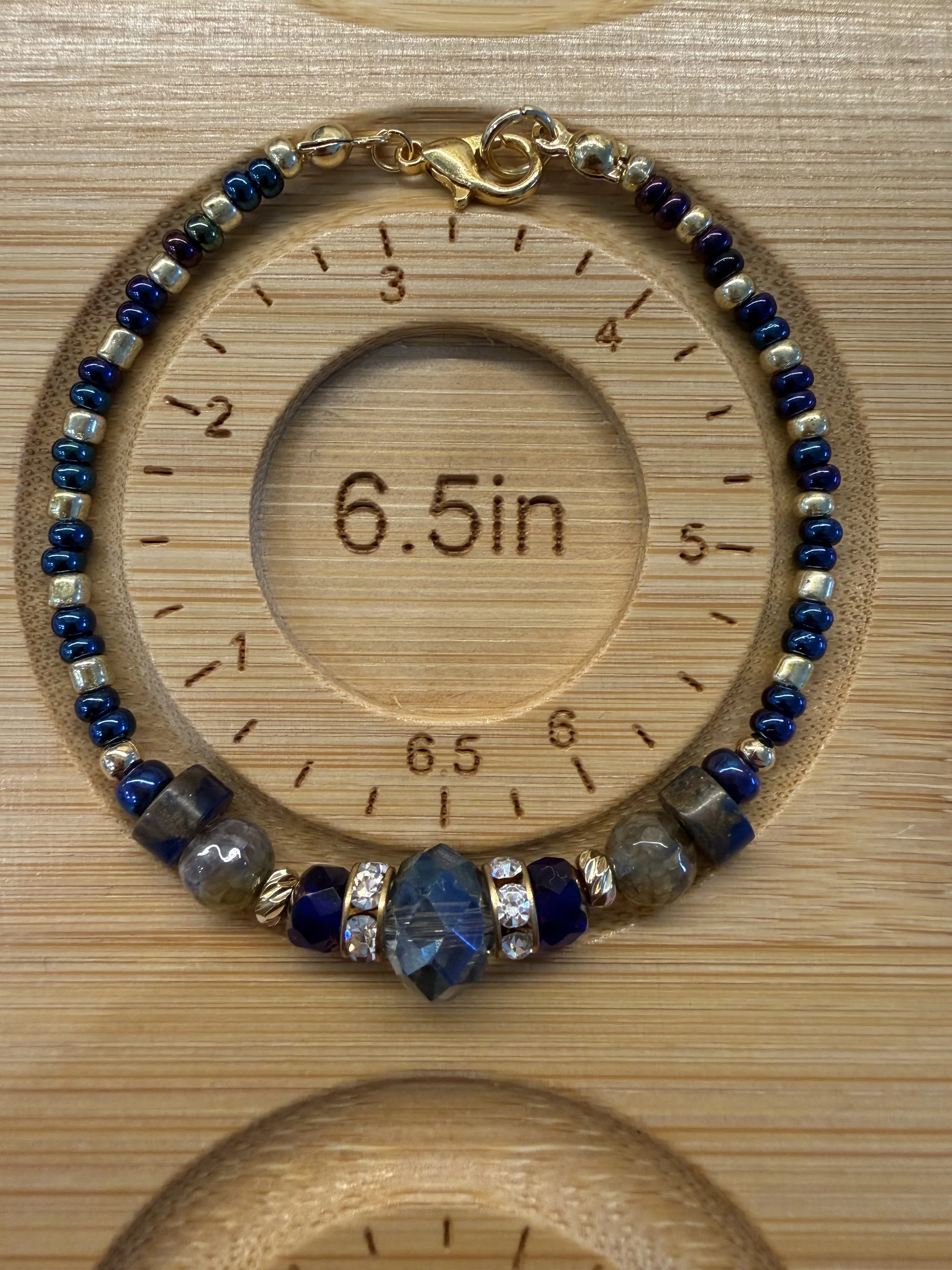 Sodalite and Blue Crystal Elegance Bracelet