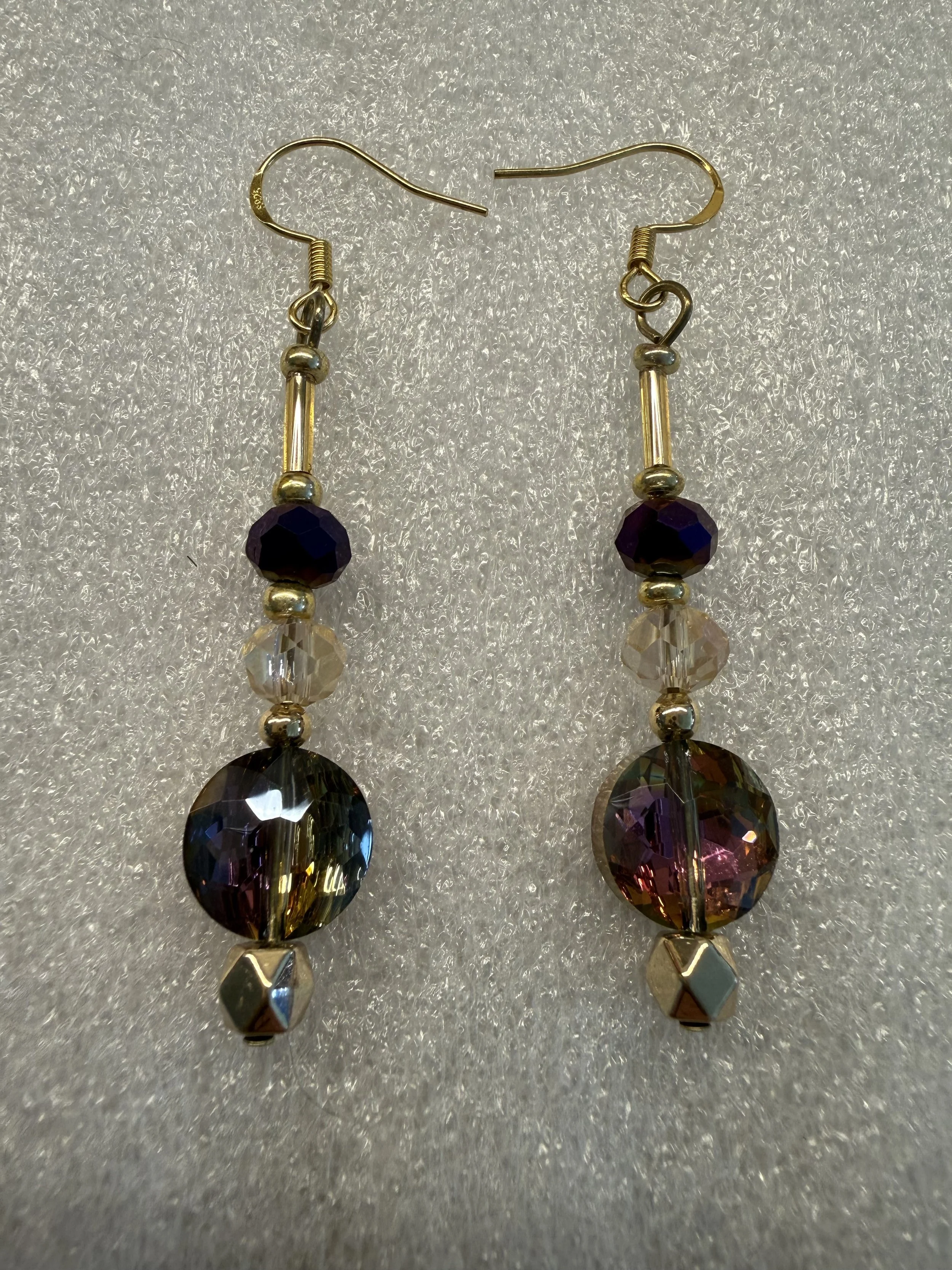 Elegant Dark Purple Delight Earrings