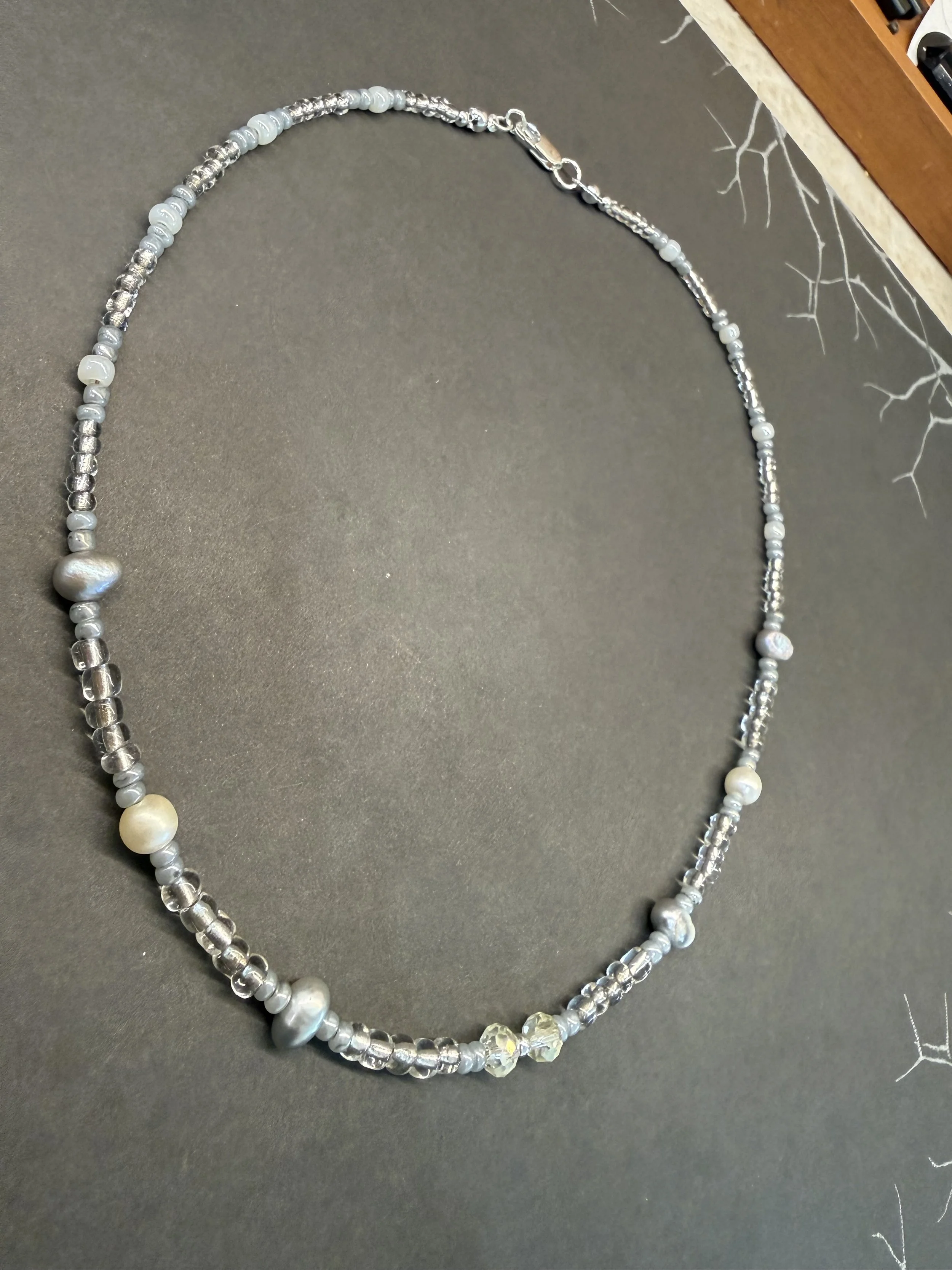 Grey & Pearl Elegance Necklace