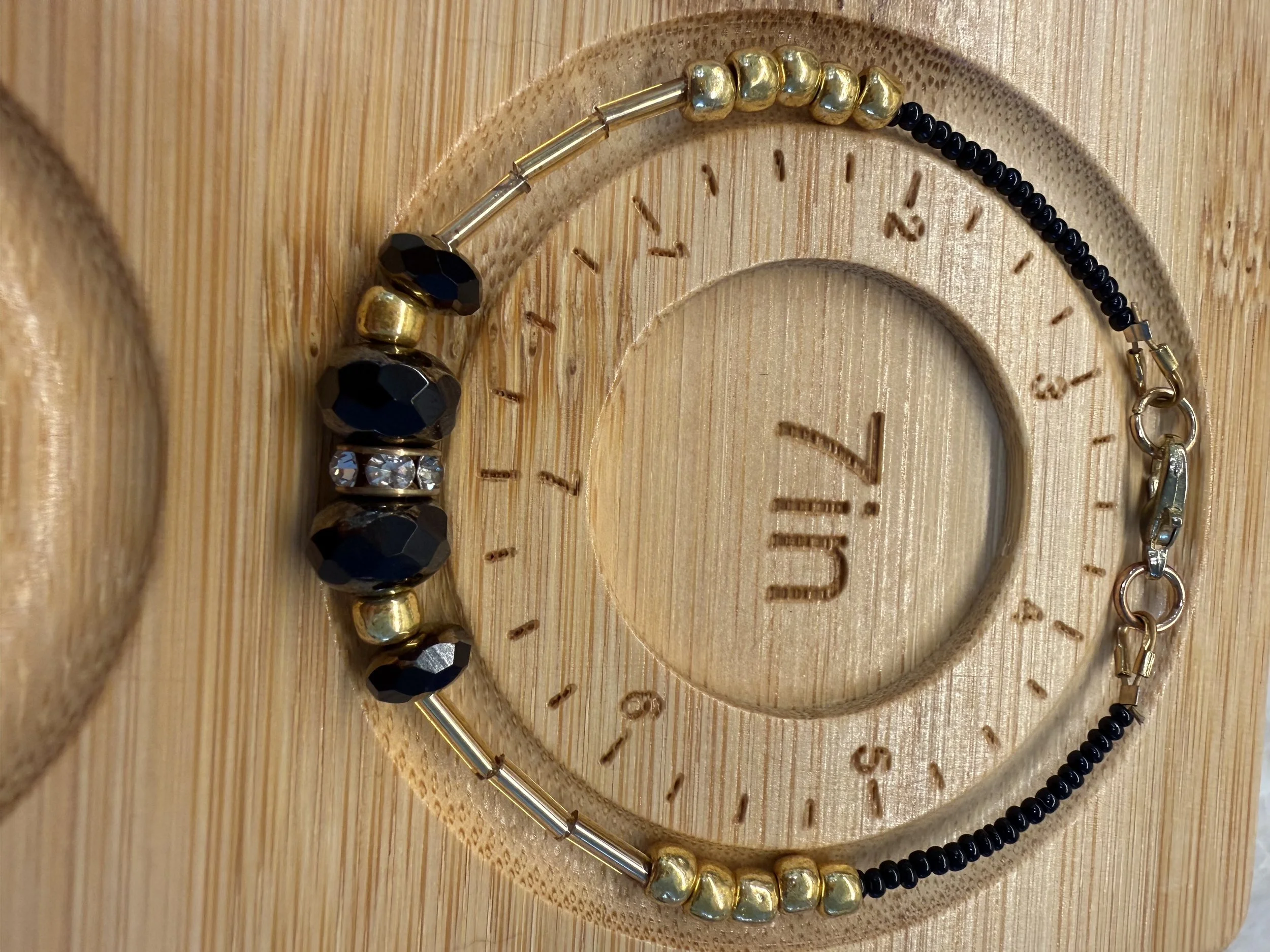 Dressy Black and Gold Bracelet