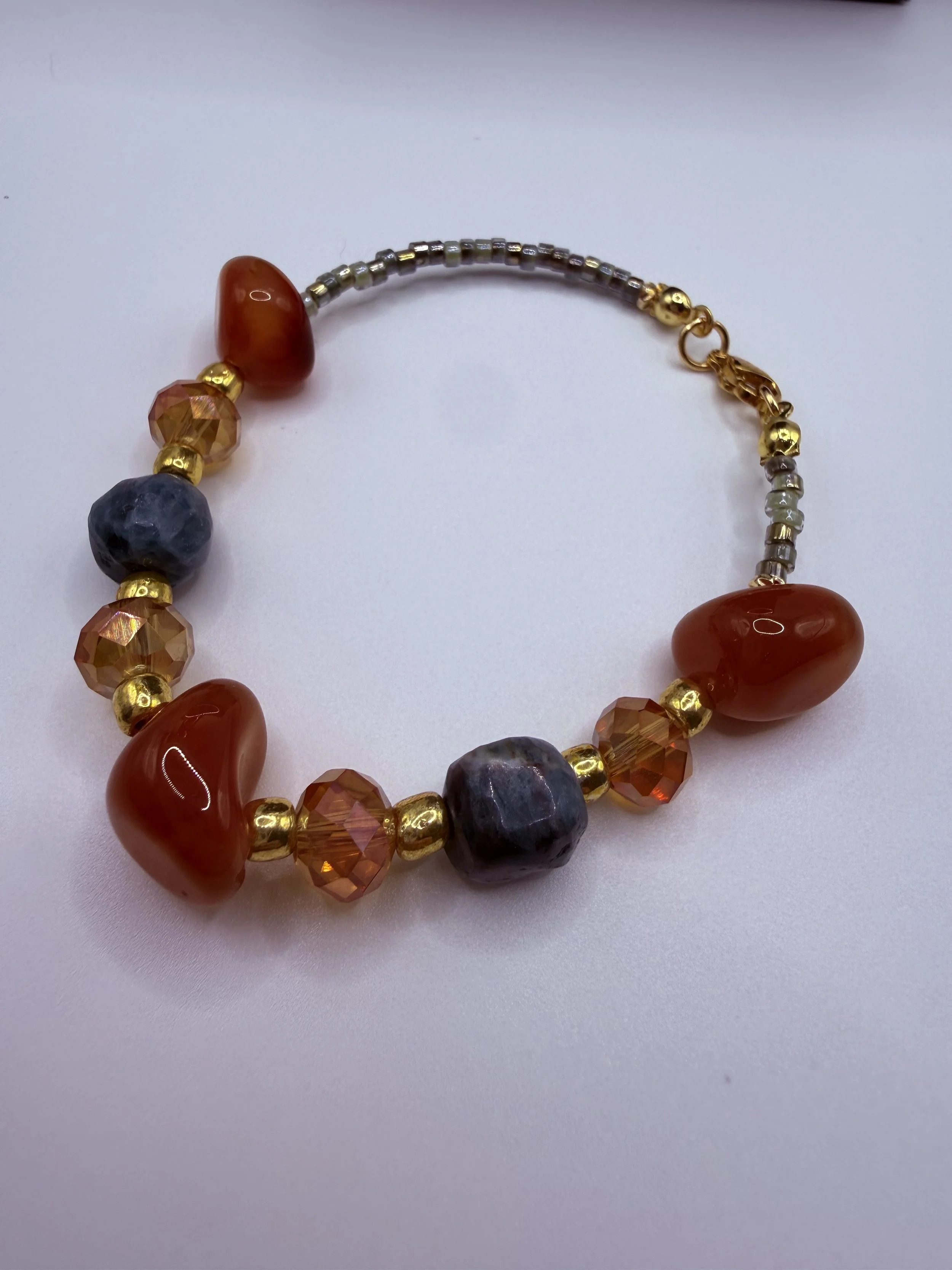 Carnelian and Kambaba Jasper Harmony Bracelet