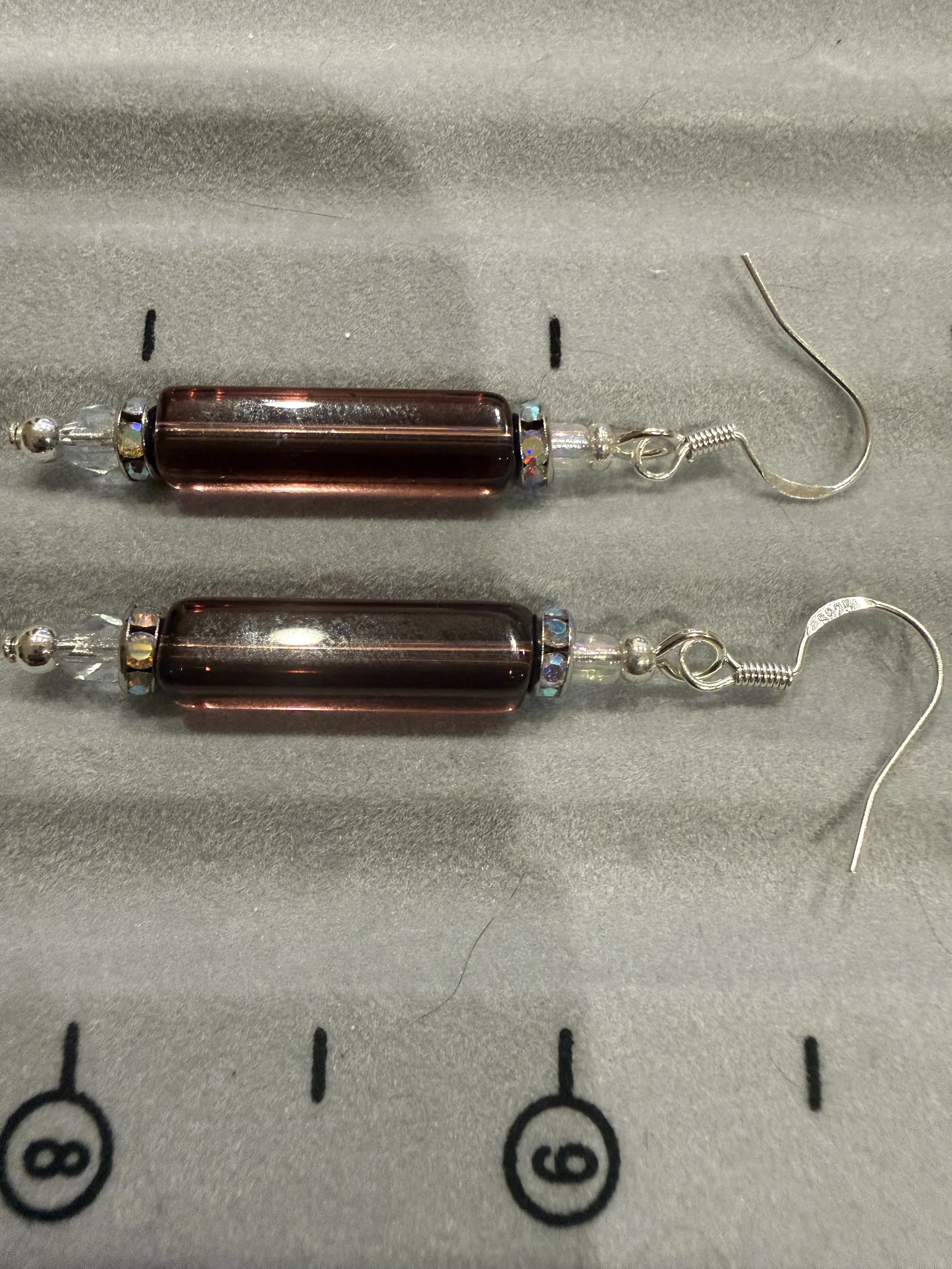 Dark Purple Lampwork Elegance Earrings
