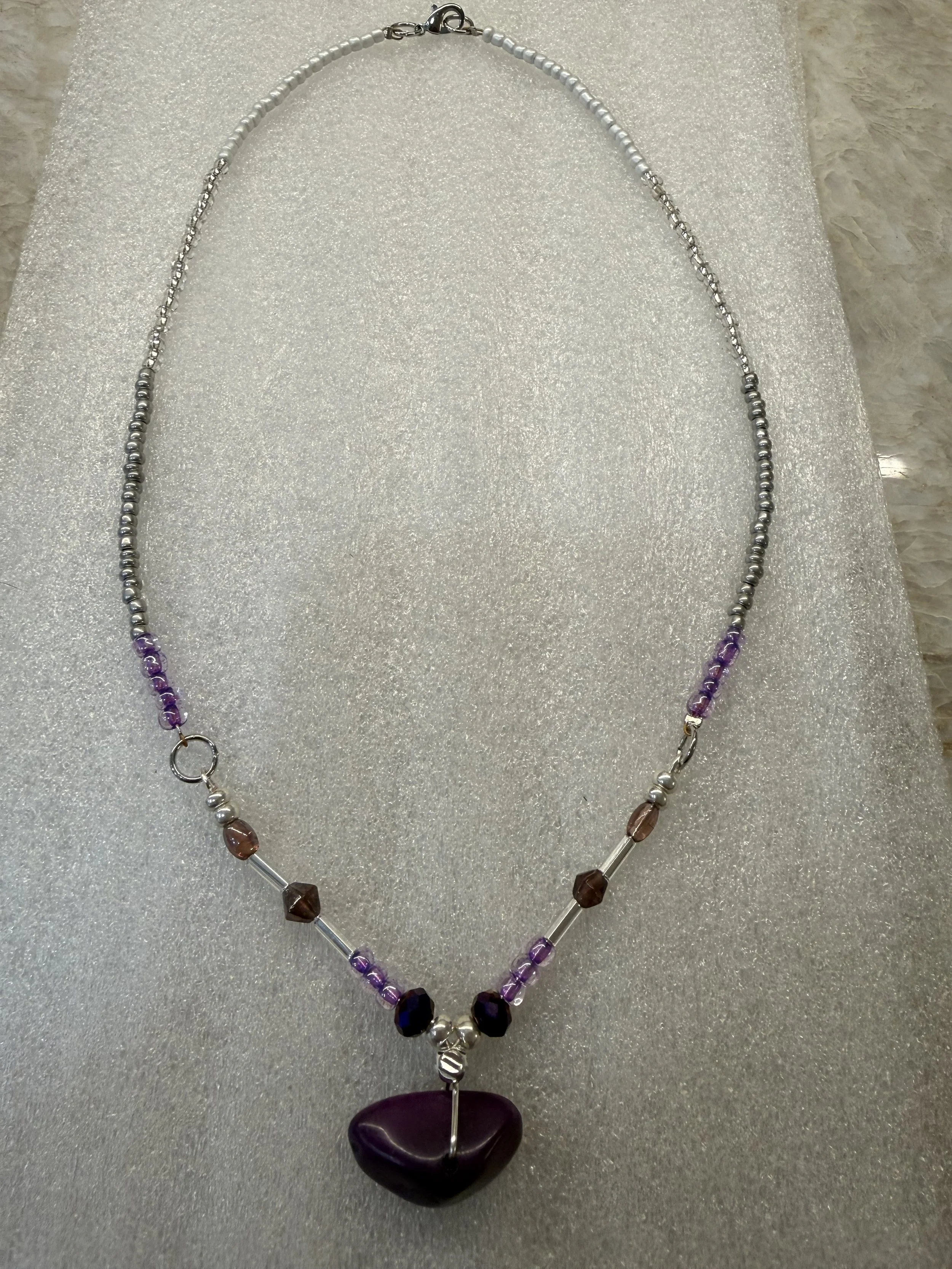 Handcrafted Elegant Wire-Wrapped Howlite Necklace