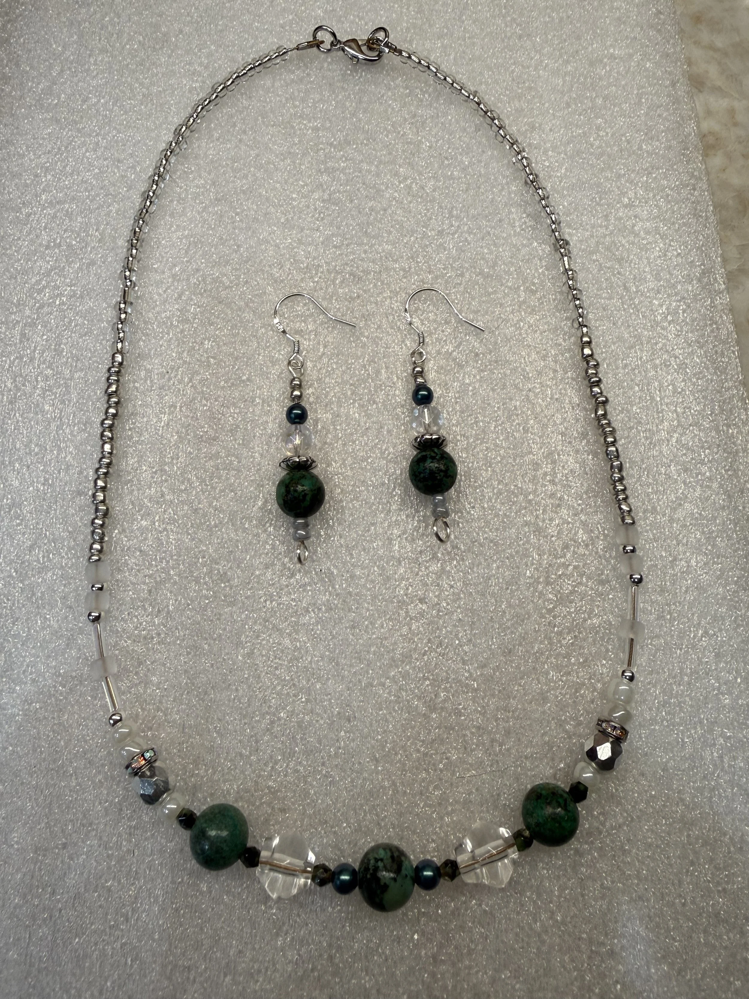 African Turquoise and Crystal Elegance Set
