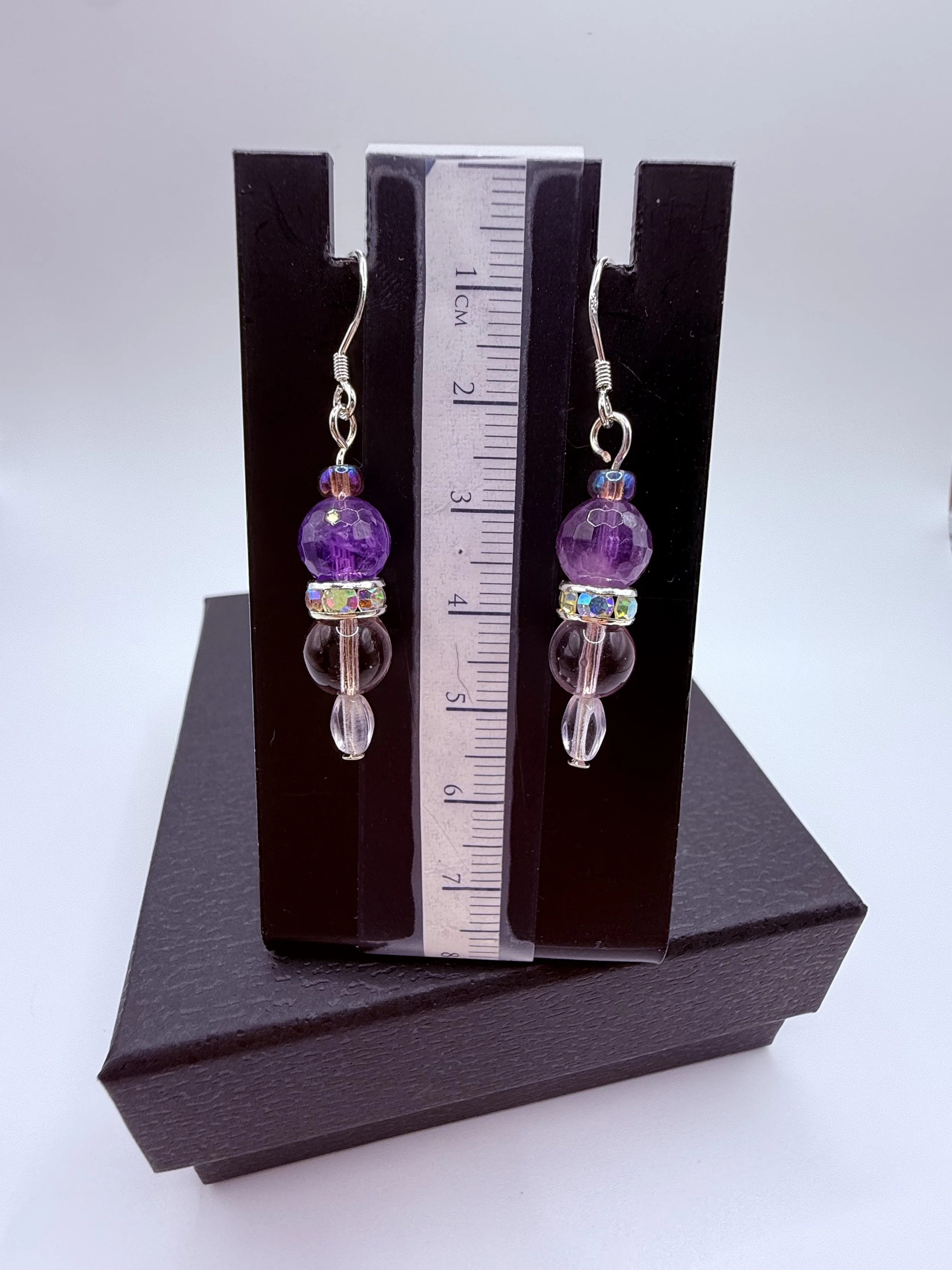 Enchanting Purple Crystal Earrings