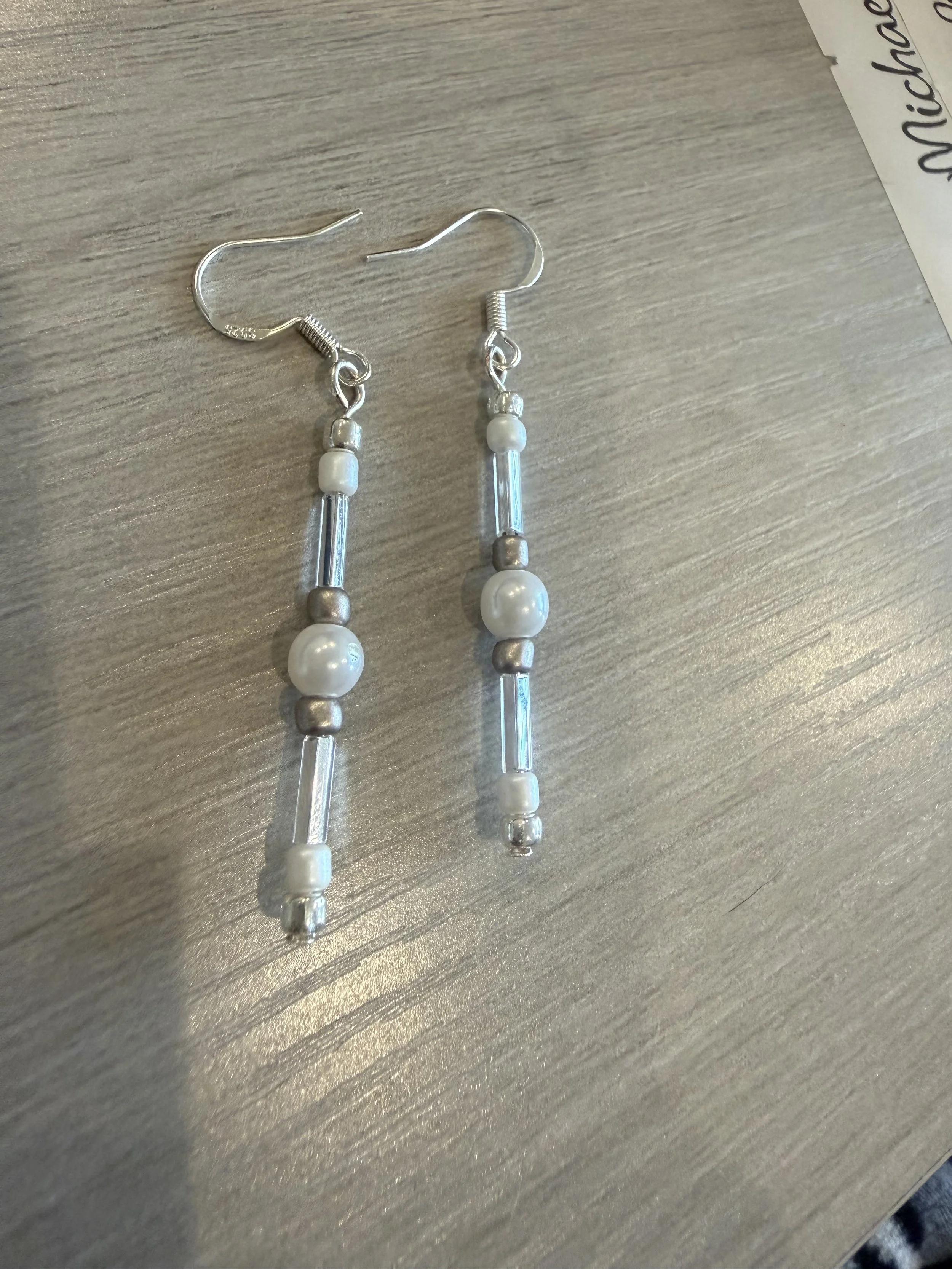 Classic Elegance Glass Pearl Earrings