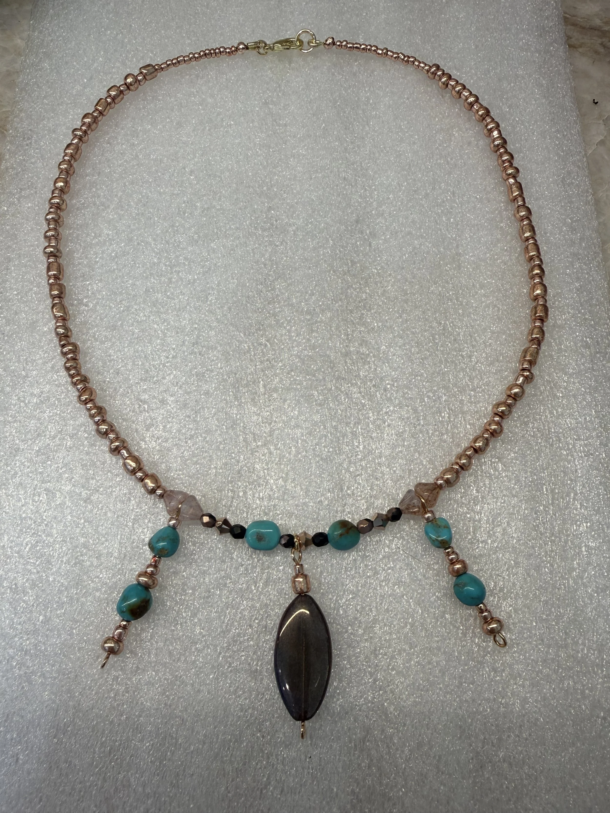 Kingman Turquoise & Copper Southwest Necklace