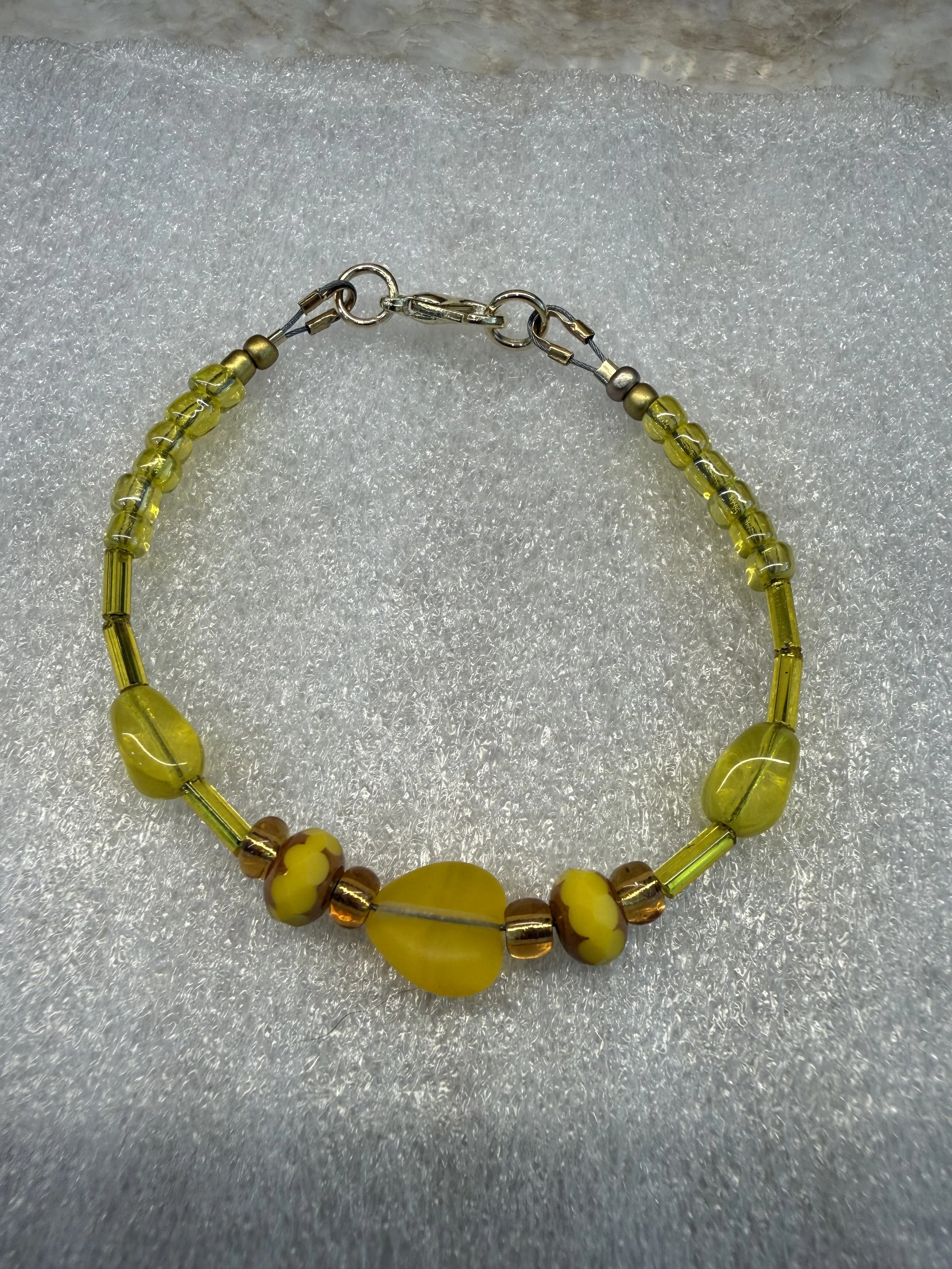 Radiant Sunshine Czech Glass Bracelet
