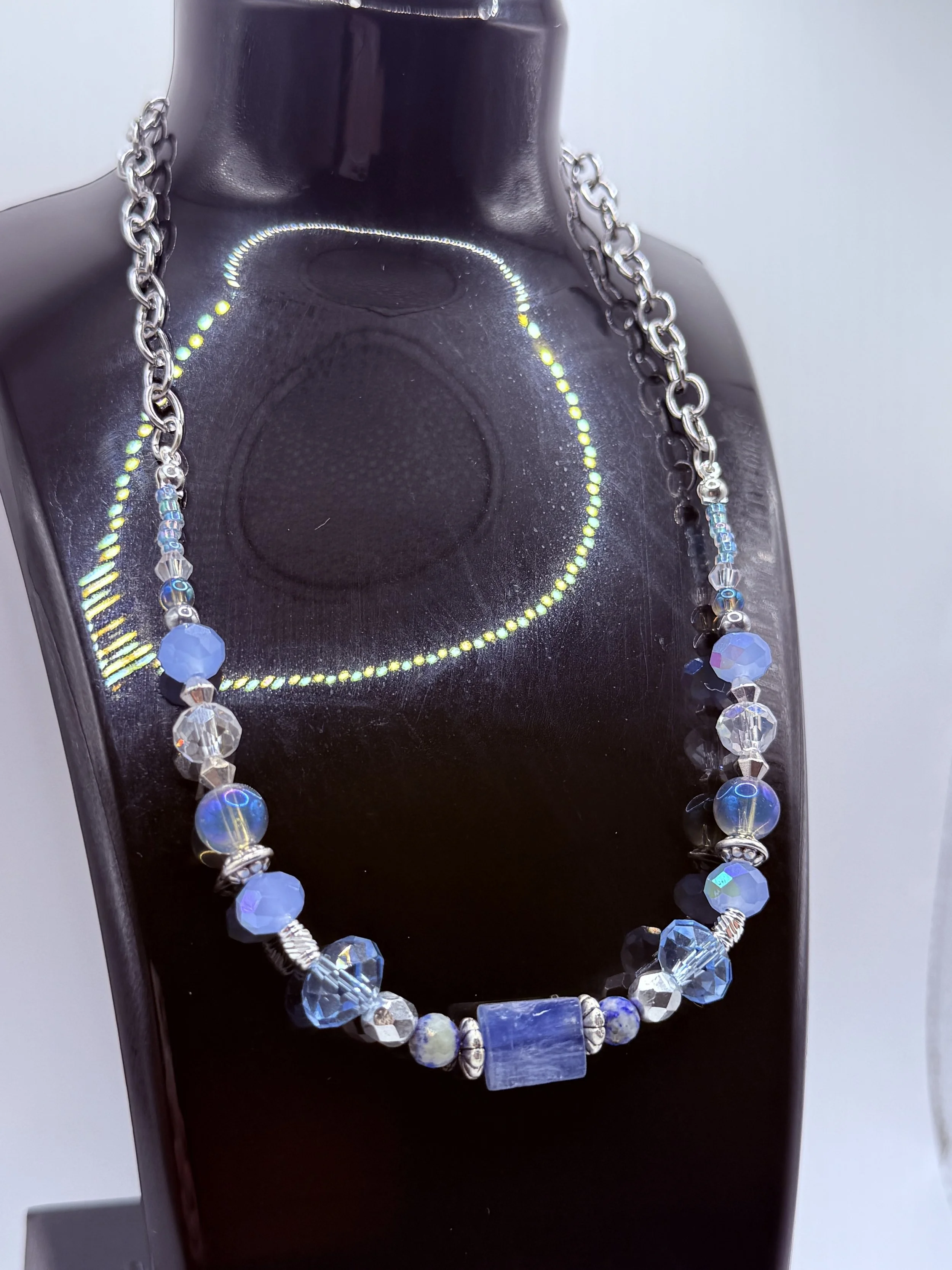 Kyanite and Cornflower Blue Elegance Necklace