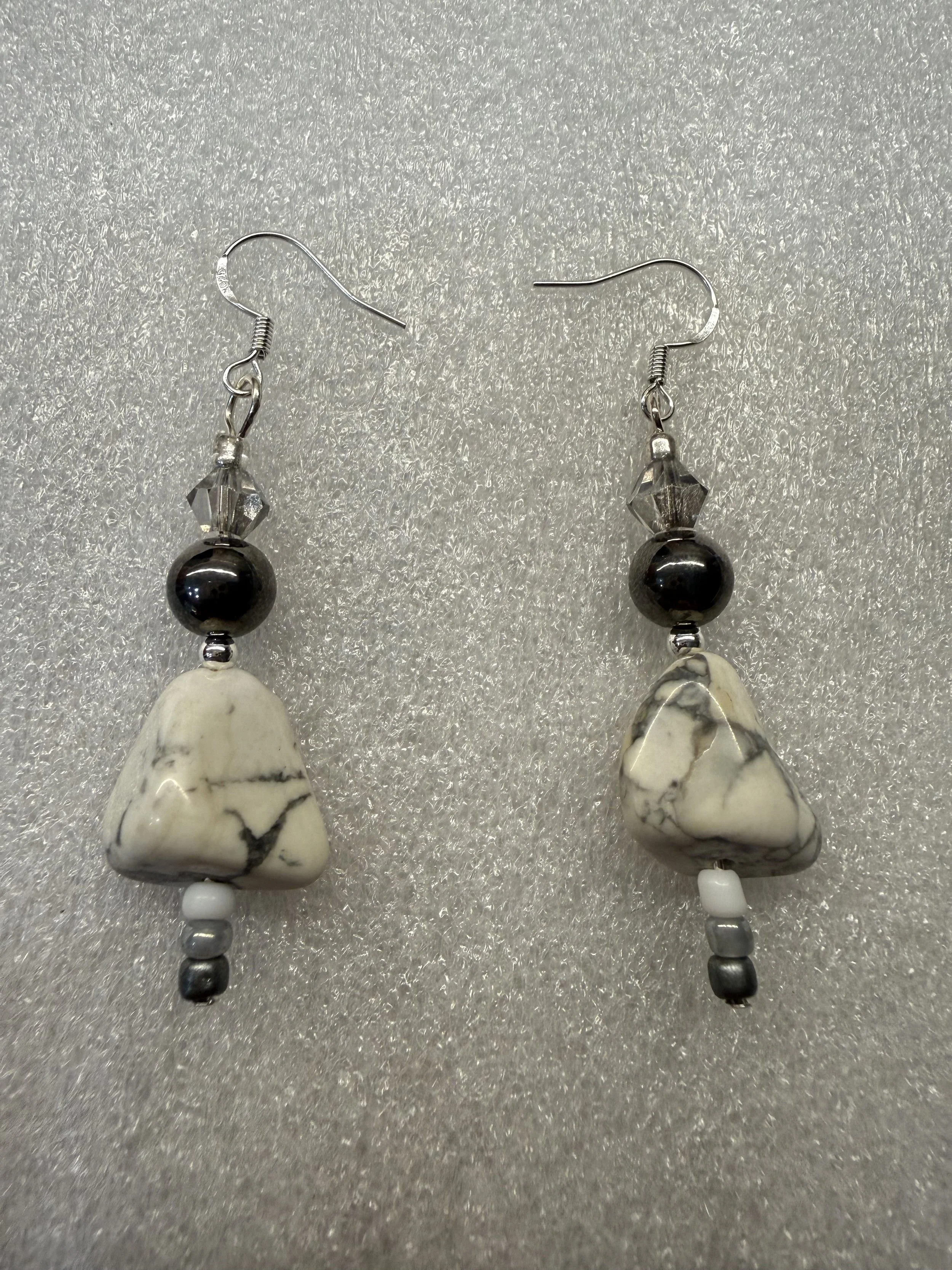 Ocean Jasper Triangle Earrings