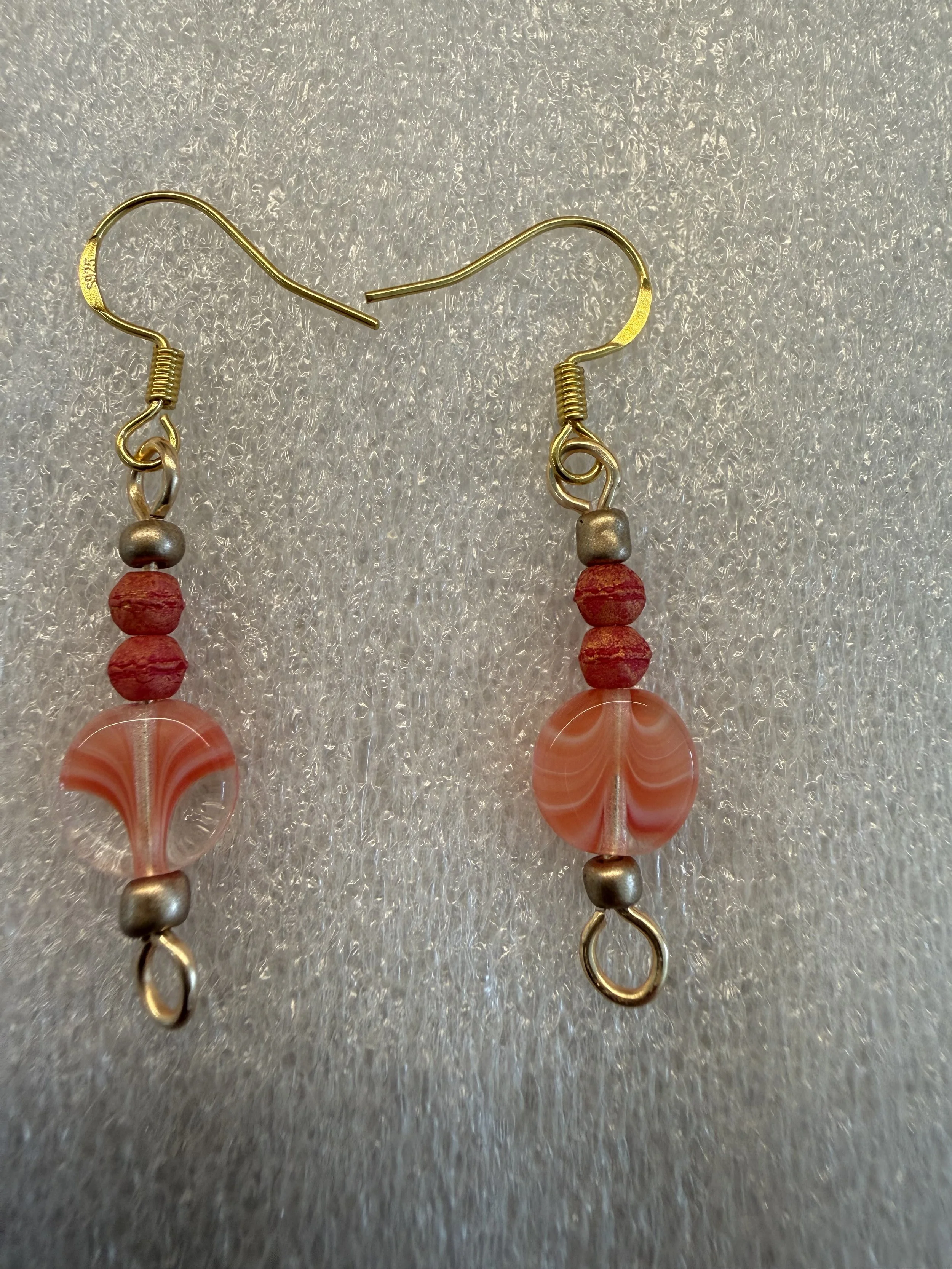 Orange Stripe Earrings