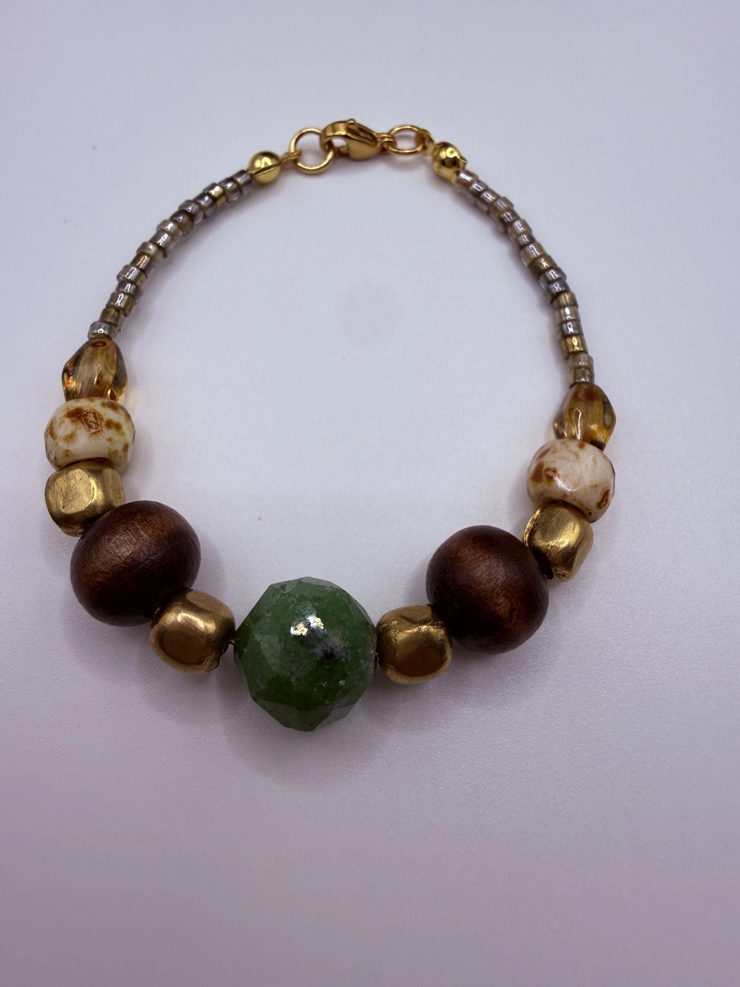 Zoisite Wood Harmony Bracelet