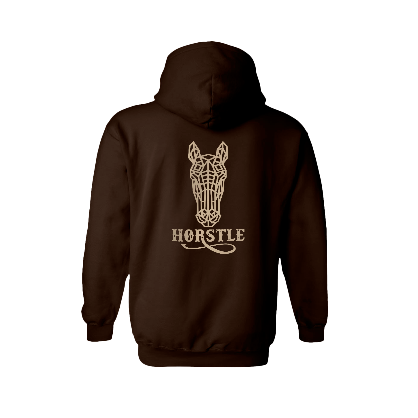 Hoodie Brun - Logo Beige