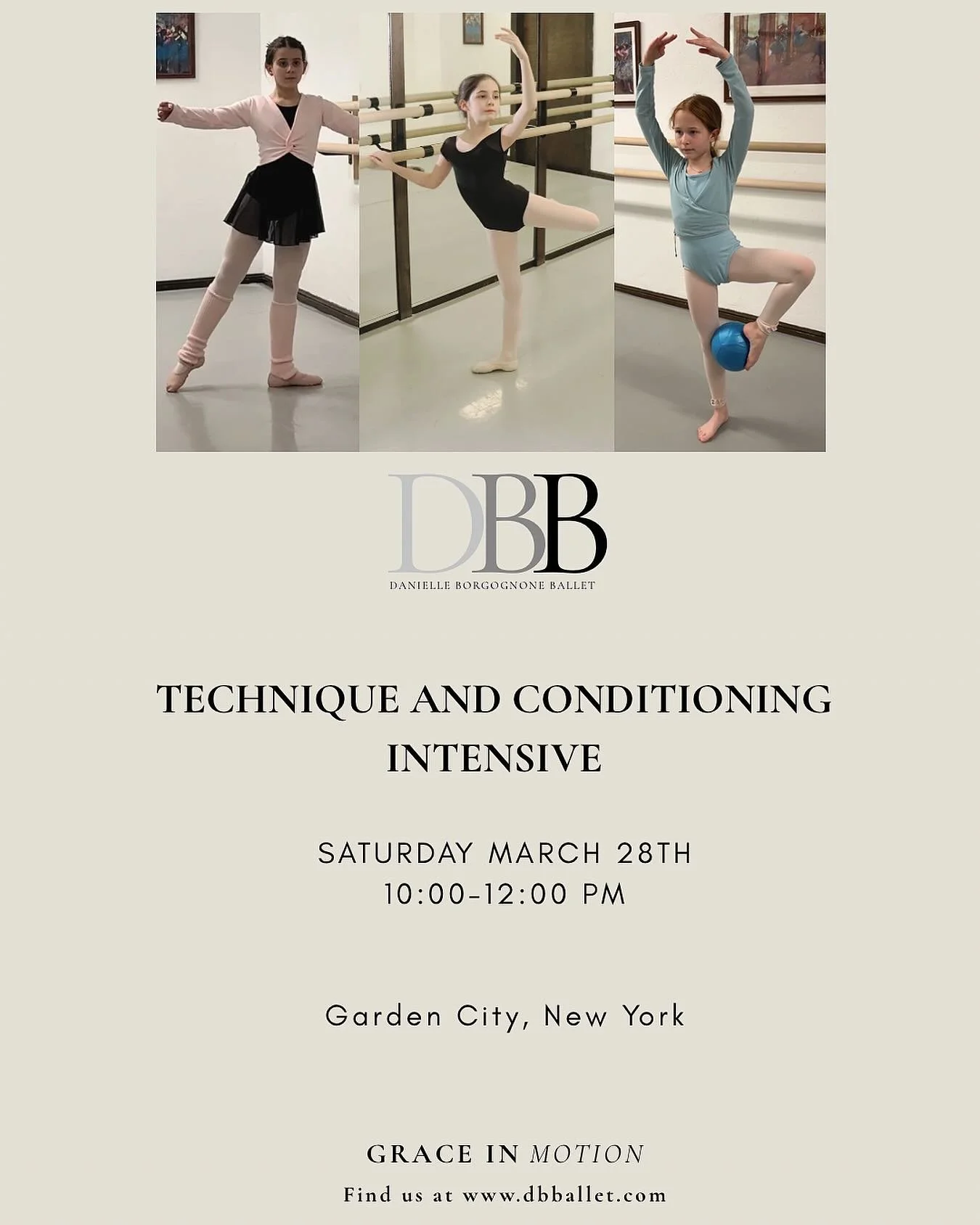 INTENSIVE ANNOUNCEMENT!

Technique is built in the details.

Strength. Placement. Control. Endurance.

Our Technique &amp; Conditioning Intensive is designed to refine the foundation so every combination feels stronger, more supported, and fully conn