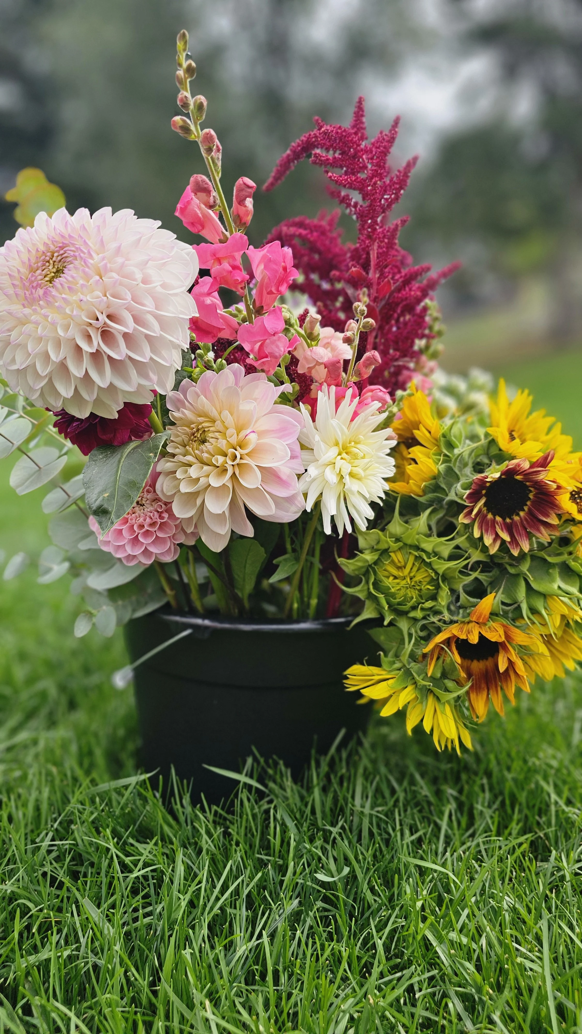 Bucket of Blooms/Greenery