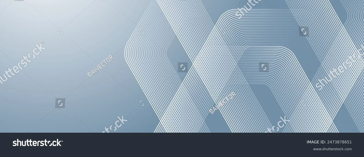 Abstract geometric background with overlapping white lines on a blue gradient.