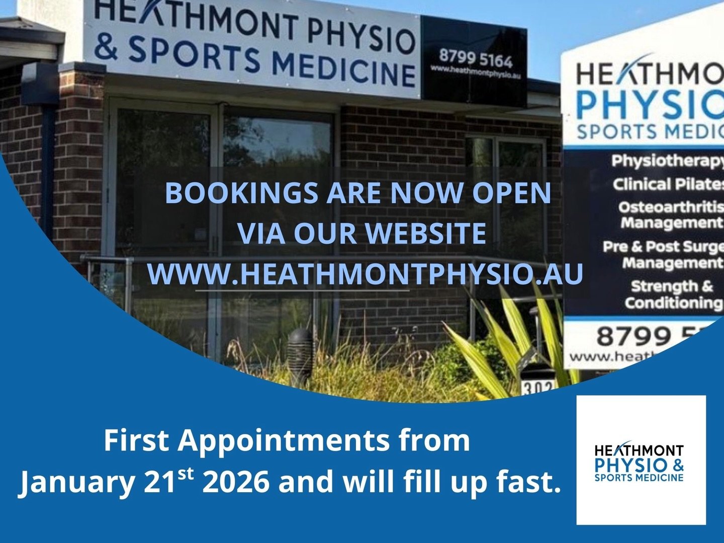 🔥 WE&rsquo;RE OPEN FOR BUSINESS &ndash; FROM 21 JAN 2026! 🔥

Heathmont Physio &amp; Sports Medicine is officially opening its doors on 21st January 2026 🙌
Appointments will book out fast, and you can secure yours NOW via online booking 👉 www.heat