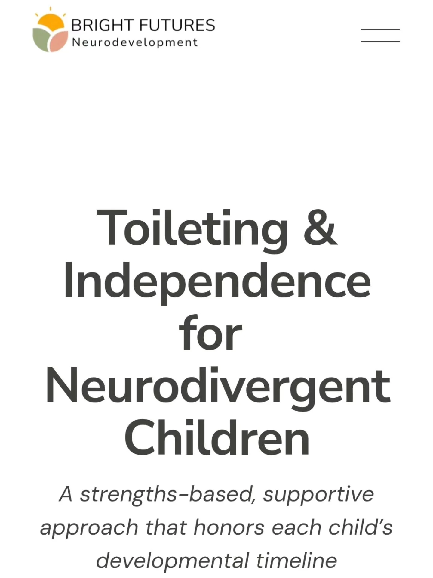 🚽 Toileting looks different for every child &mdash; and that&rsquo;s okay.

For many neurodivergent kids, toileting isn&rsquo;t about motivation or &ldquo;trying harder.&rdquo;

It&rsquo;s about readiness, sensory comfort, communication, and regulat