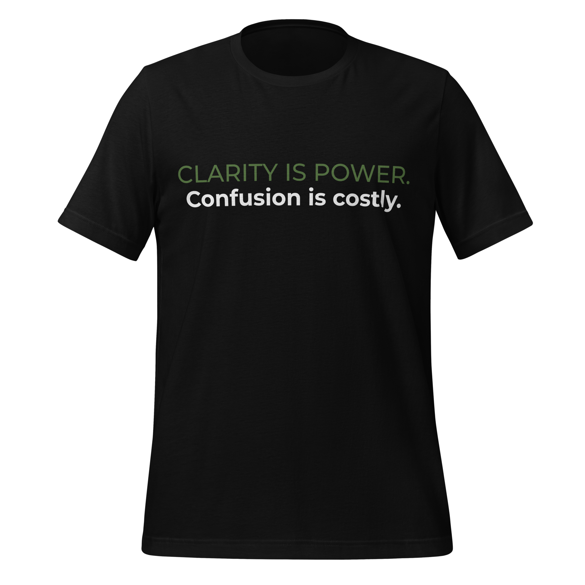 'Clarity is Power. Confusion is Costly'  T-Shirt