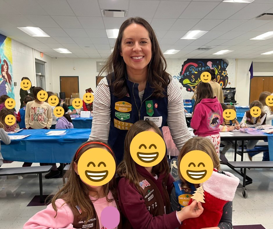 Volunteered at the Burleigh Girl Scout Ornament Exchanged tonight. There were multiple service projects, lots of cookies, and an ornament exchange. The scouts packed stocking with winter necessities for a senior day center, made holiday placemats to 