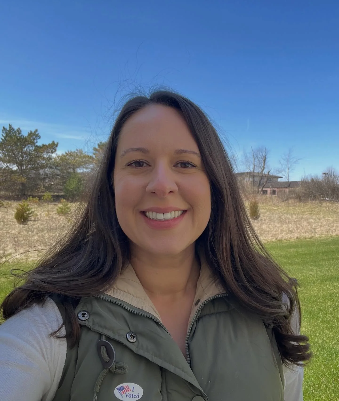 I voted! No lines at the polls! Polls are open until 8 pm. Visit myvote.wi.gov to find your polling location.