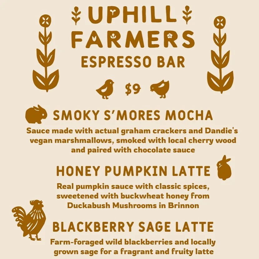 Join us this Saturday @theglendalefarm for Farm Tour to meet the birds, learn about what we do, and partake in a handcrafted espresso bar! Featuring all handmade syrups and espresso beans locally roasted by @catkincoffee , proceeds will help us keep 