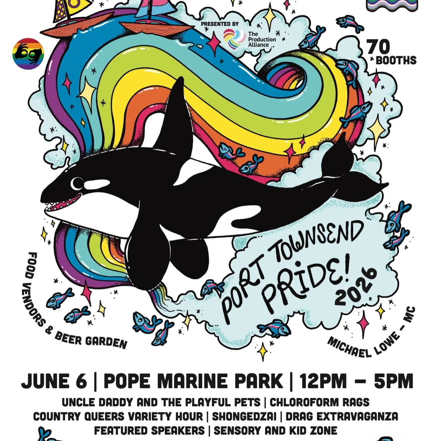 We will be vending with the espresso cart @theproductionalliance Pride on JUNE 6, and I&rsquo;m so excited to share the menu with you!
ESPRESSO:
COSMIC BROWNIE 🌈 Dark chocolate mocha with black cocoa cold foam, topped with rainbow chips
LAVENDER MEN
