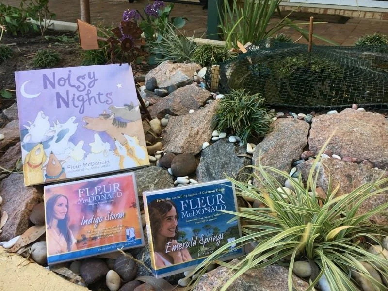 Noisy Nights picture book and two audiobooks, Indigo Storm and Emerald Springs