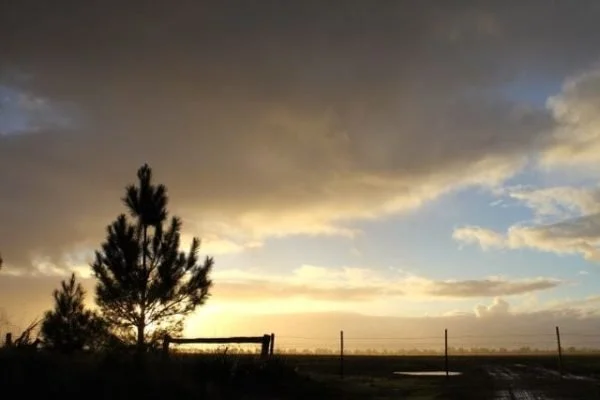 The sky with a storm coming through