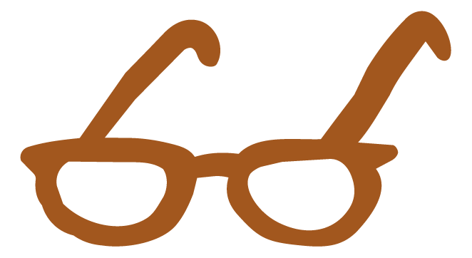 Illustration of Glasses in orange terracotta