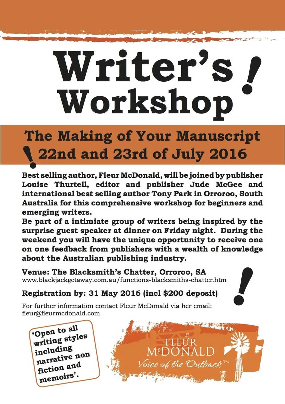 Calling all writers: The Making of Your Manuscript