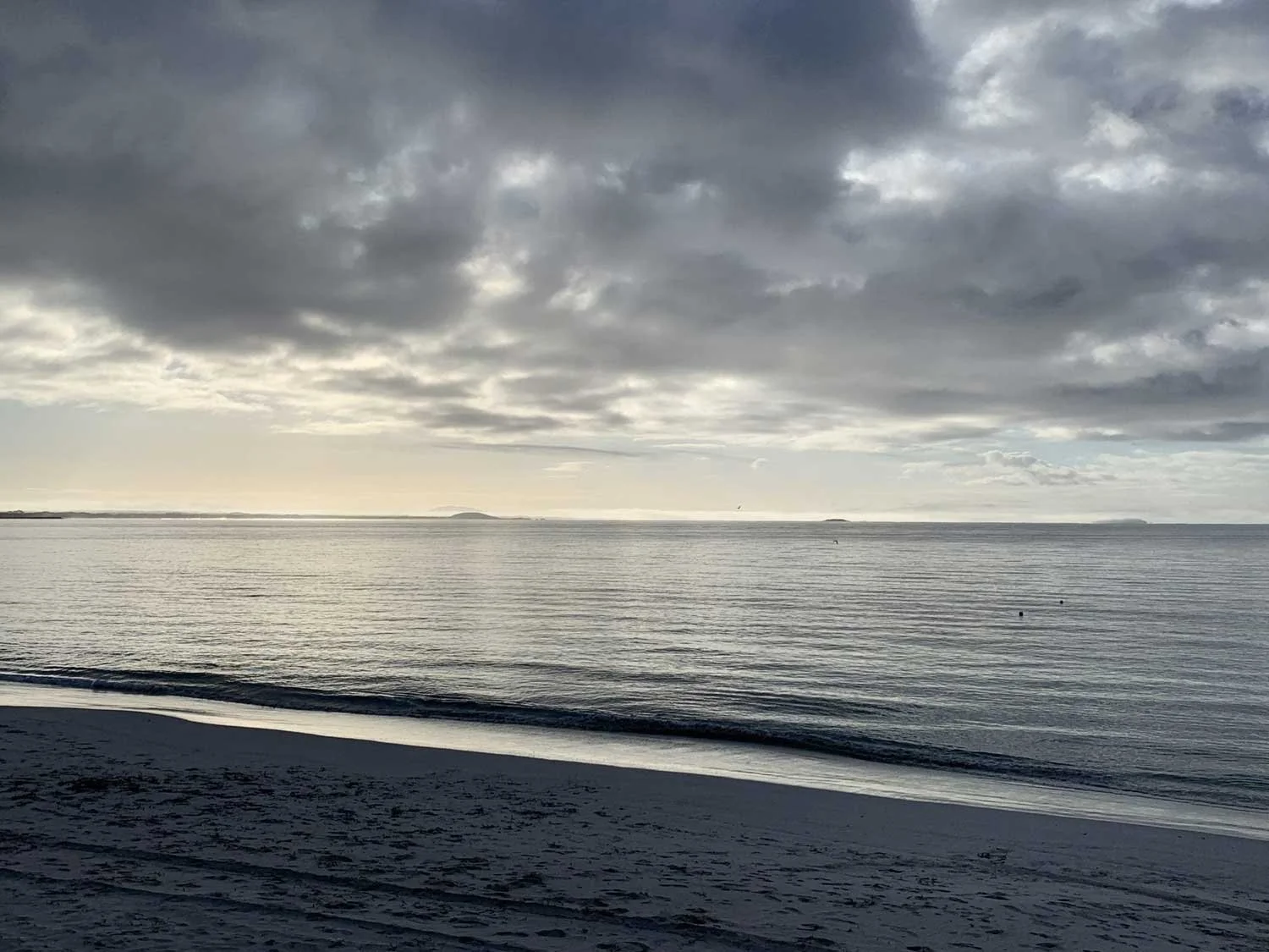 An empty beach and a serene and calm ocean