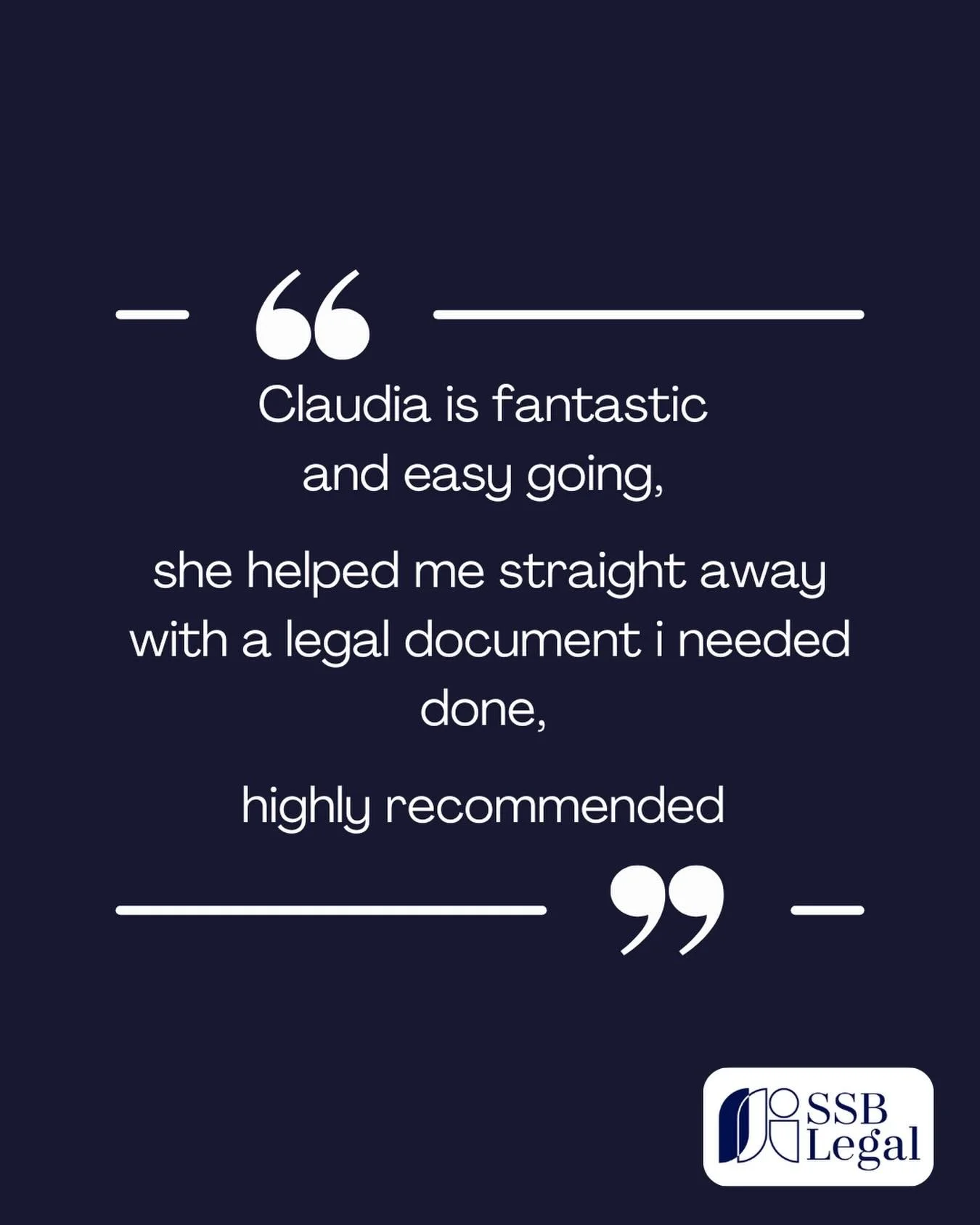 5 ⭐ Review 🤍⚖️

Being described as fantastic, easy to deal with, and quick to assist means so much to us.

When clients reach out, they are often stressed or unsure. We believe they should not be left waiting.

If you need help with a legal document