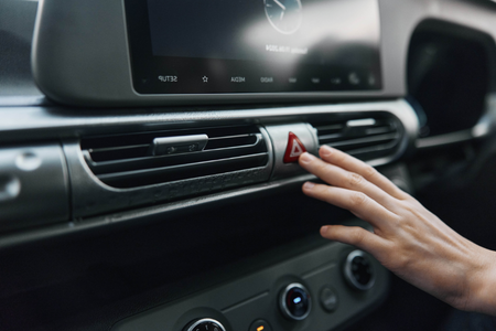 Car air conditioning vents blowing warm air inside vehicle in Derby