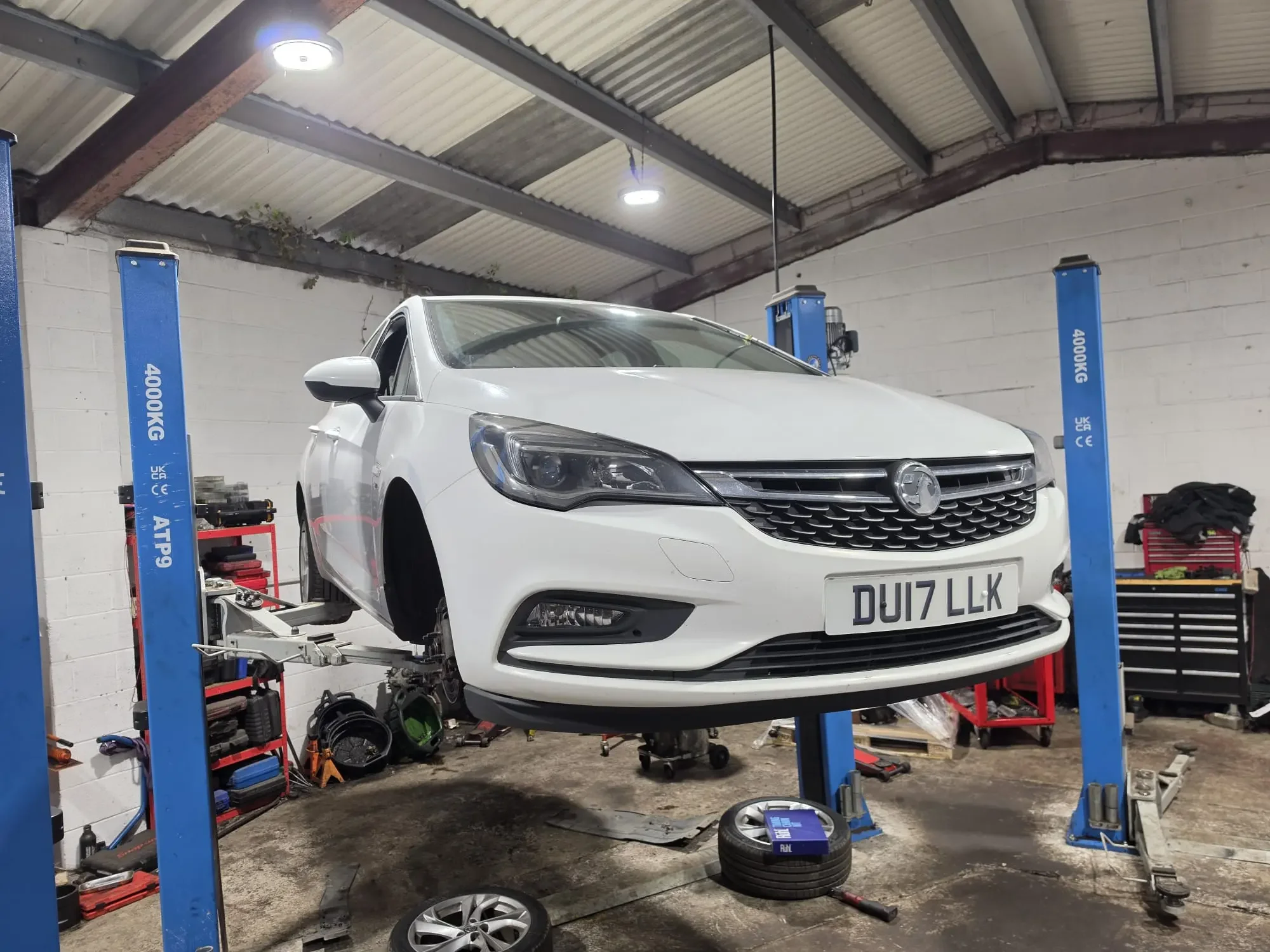 Vauxhall Astra undergoing timing chain replacement at Premier Tyres Spondon