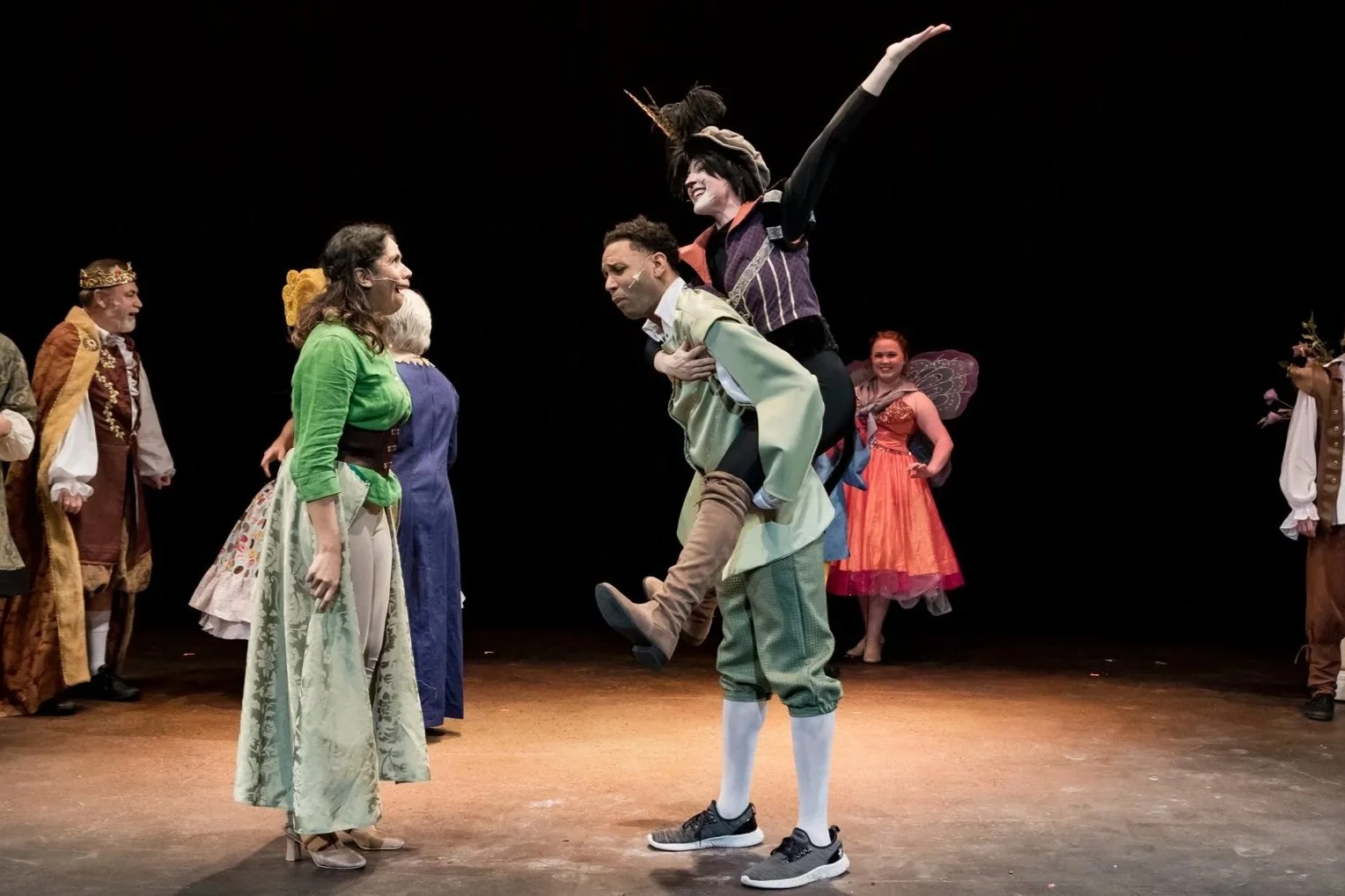 Kaira (top right) as Puss in Boots in Centerstage Theatre's "Puss in Boots"