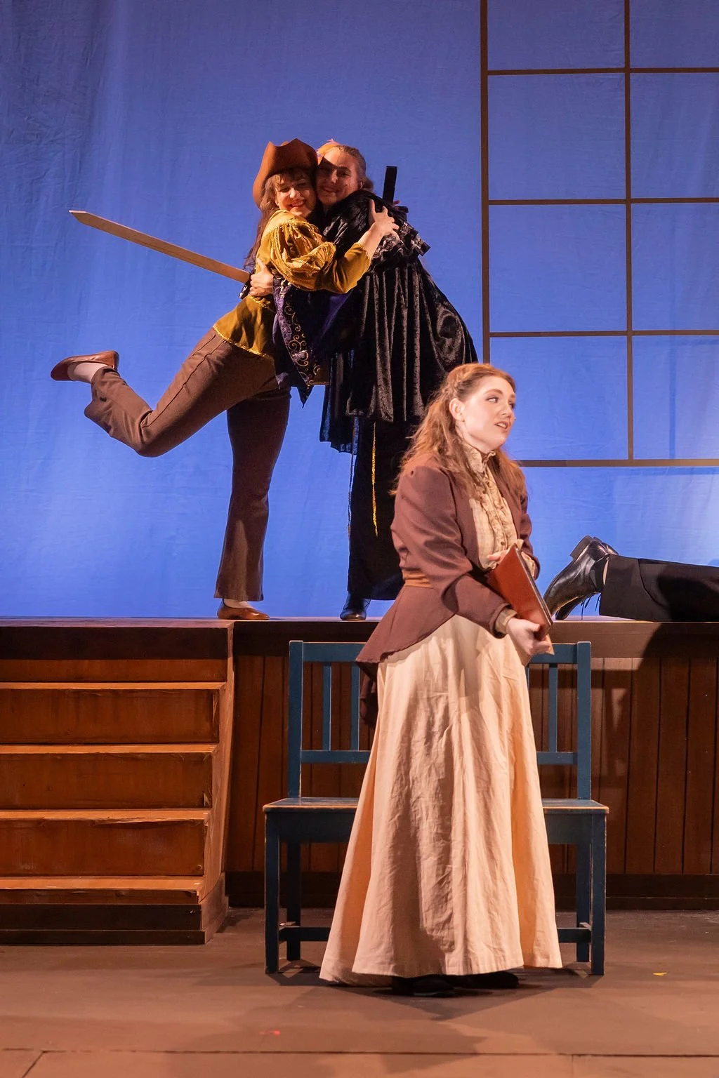 Kaira (in blue) as Beth in Renton Civic Theatre's "Little Women"