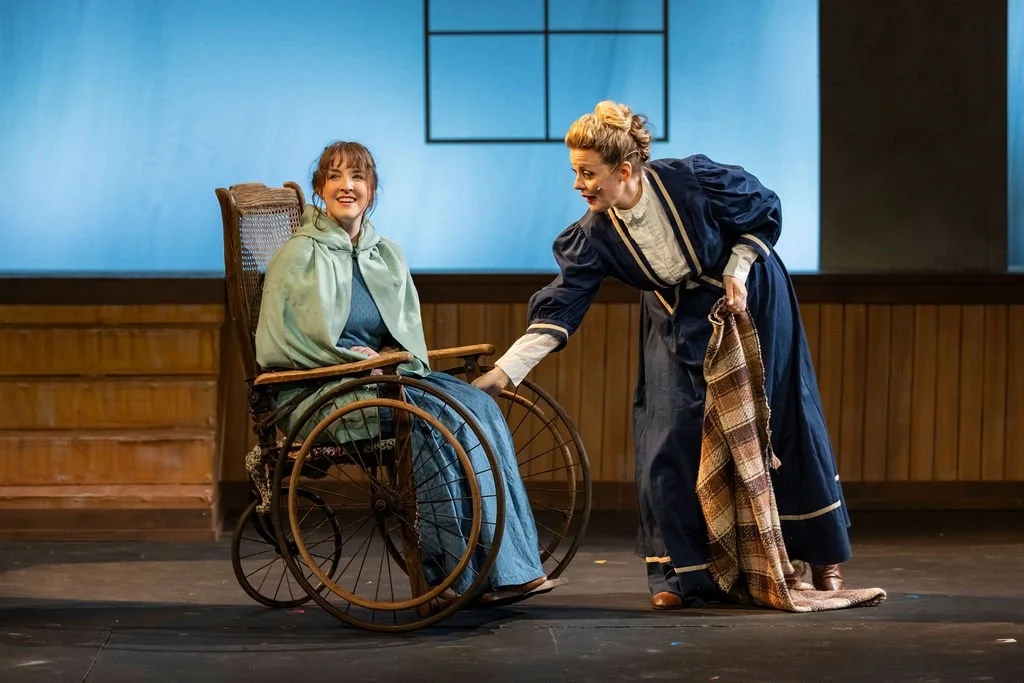 Kaira (in blue) as Beth in Renton Civic Theatre's "Little Women"