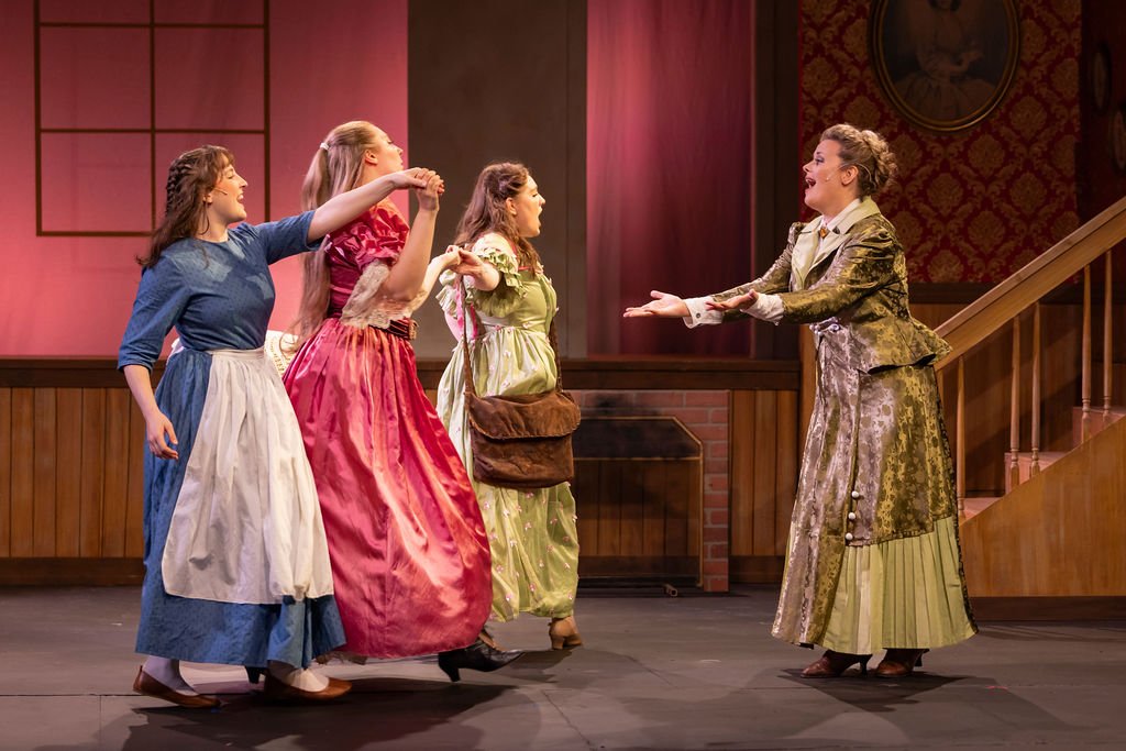 Kaira (in blue) as Beth in Renton Civic Theatre's "Little Women"