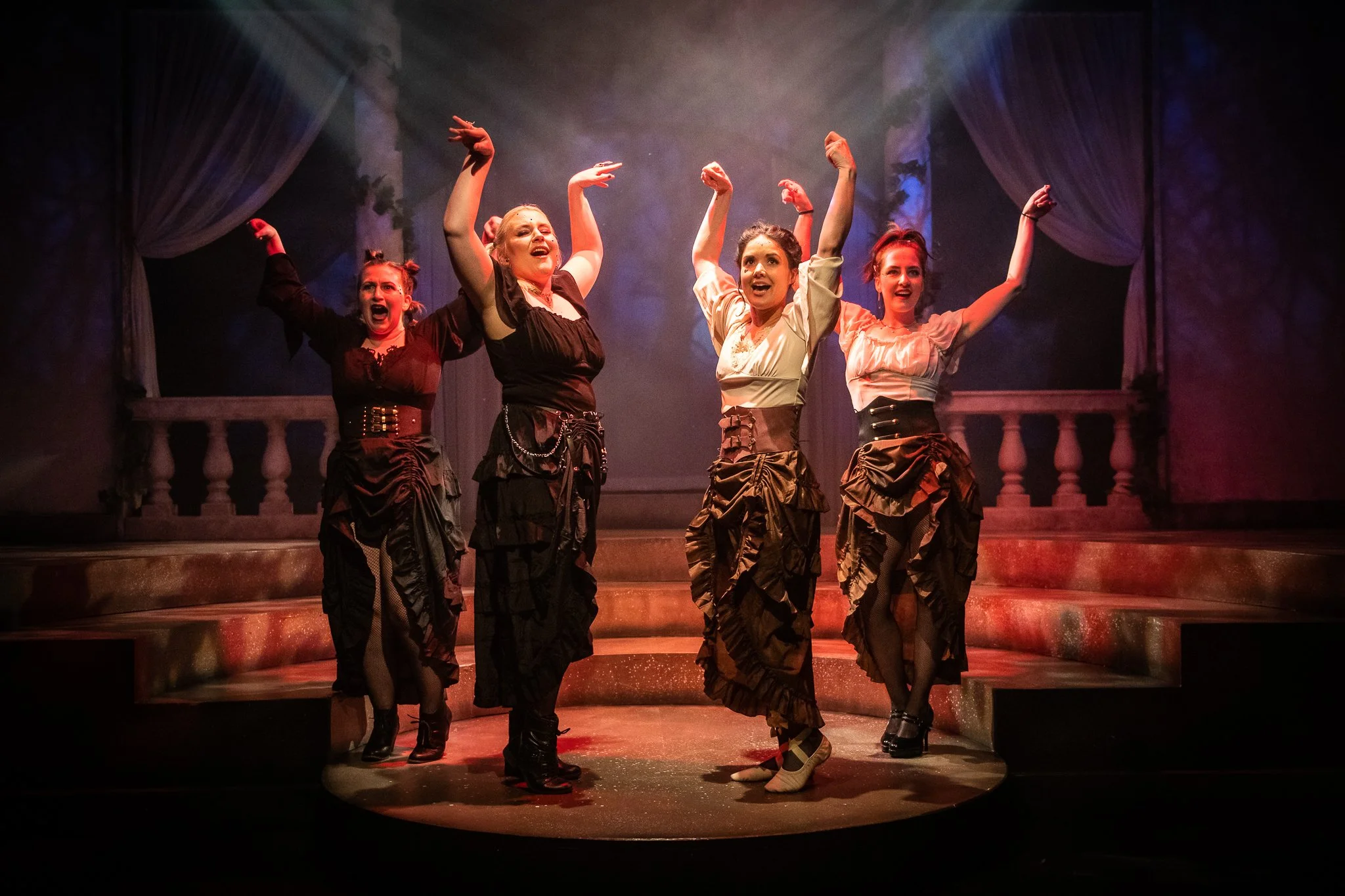 Kaira (far right) as a Banshee in Second Story Rep's "Starmites! Pro"