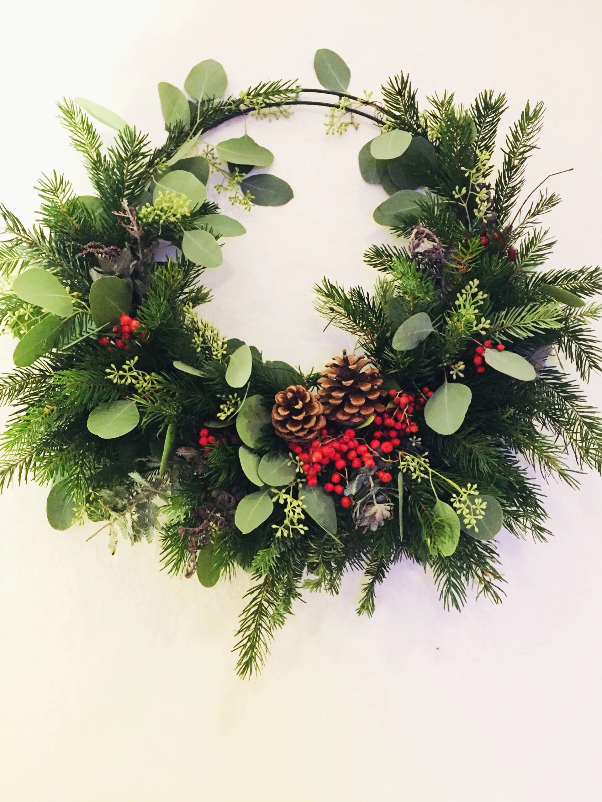 Fresh Christmas Wreath 12”