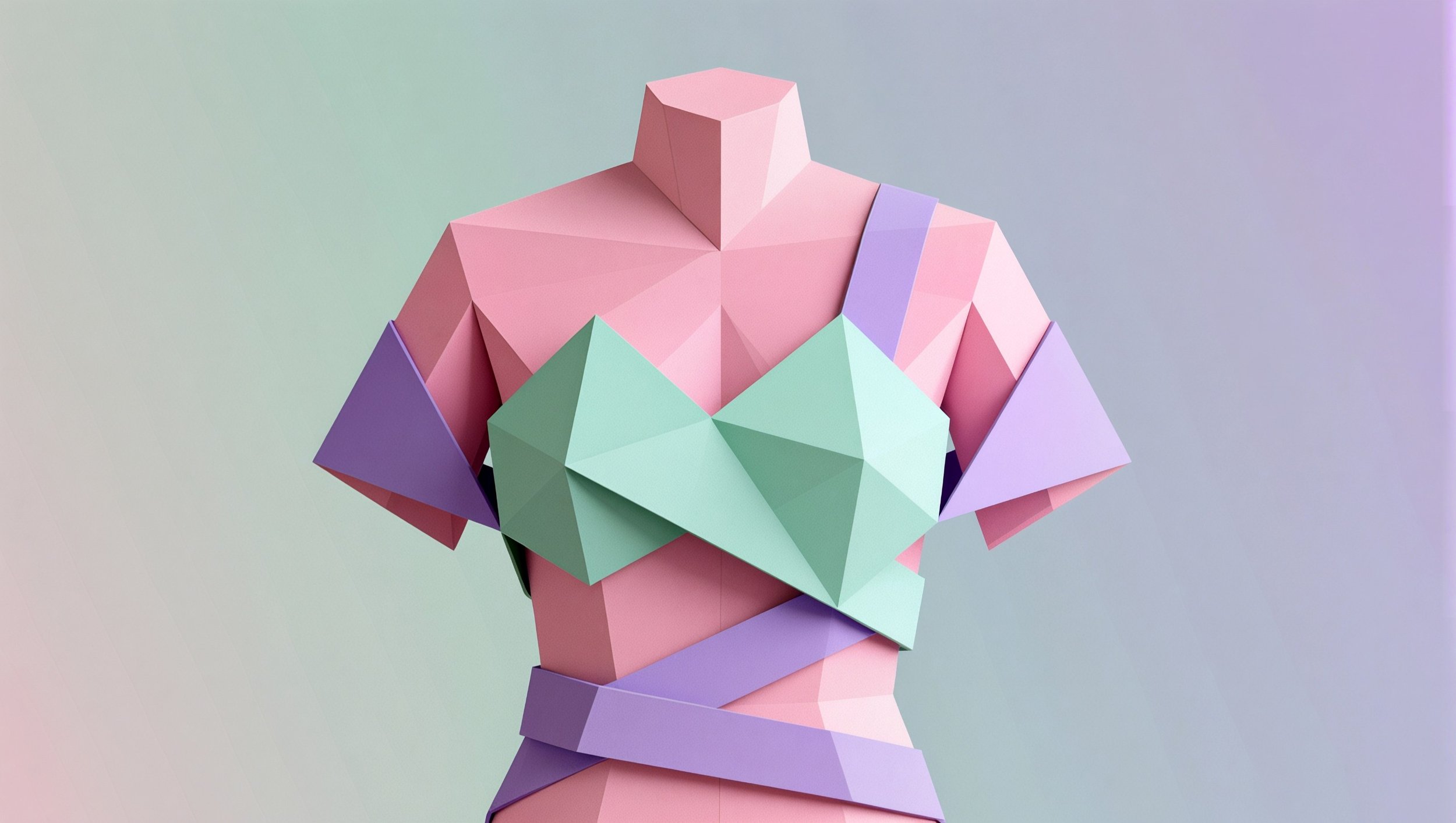 3D rendered low-poly mannequin used for fashion visualization, illustrating modern digital content creation and virtual influencer strategy concepts.