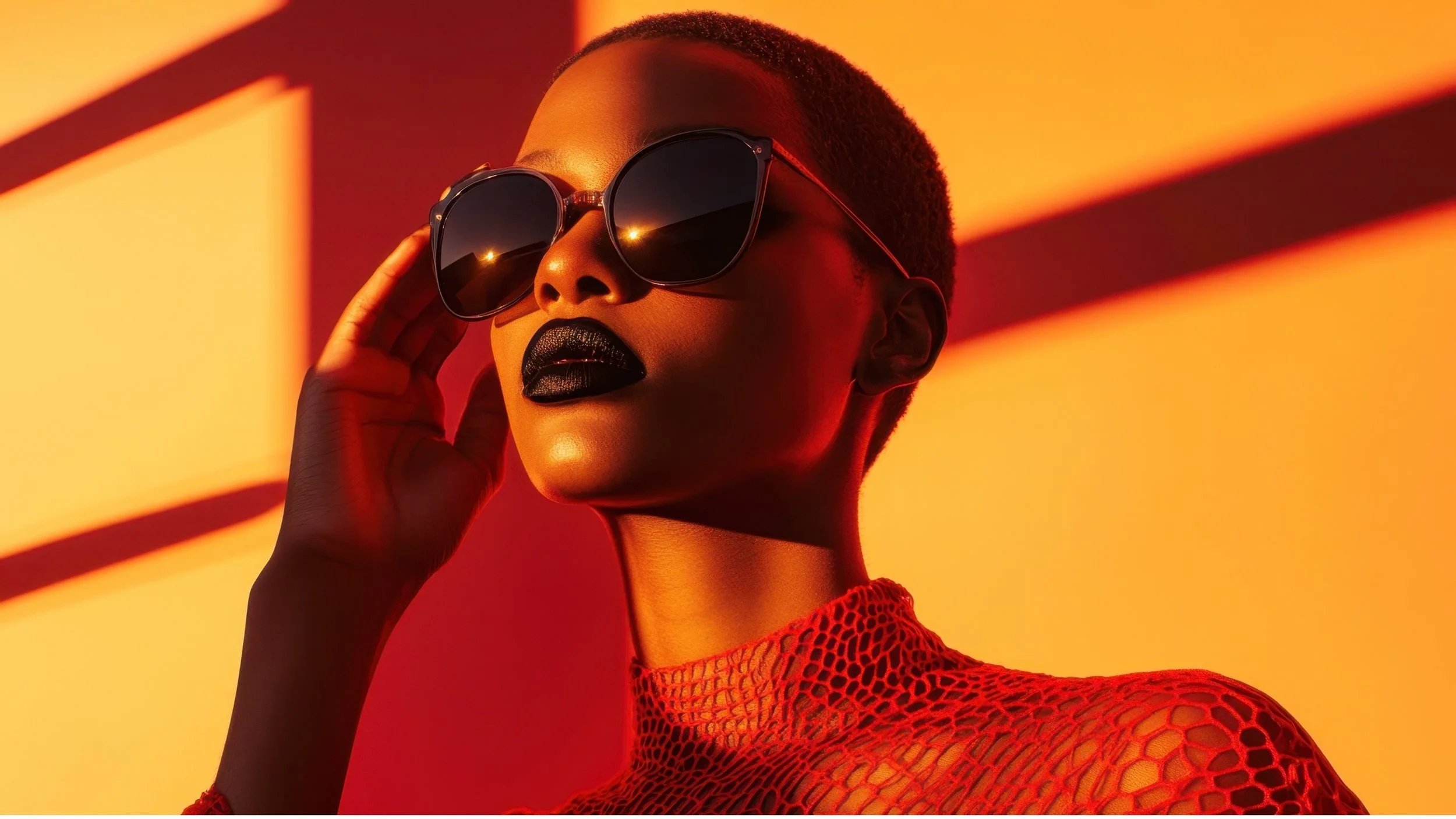 Influencer posing in bold colors, illustrating influencer marketing metrics, engagement rate, and brand impact beyond follower count.