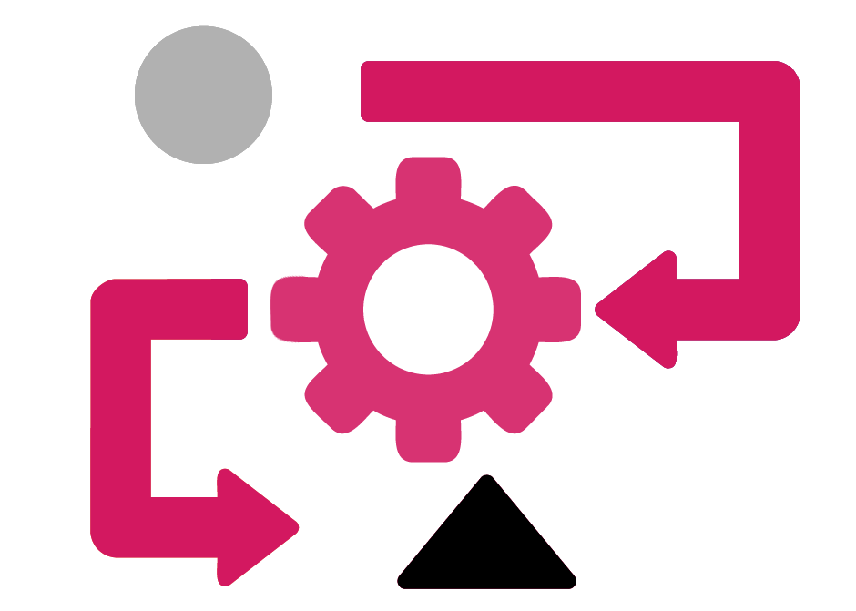Icon representing the complex workflow of influencer marketing campaign optimization and technical coordination managed by Link Influence.