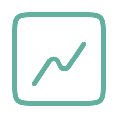 Line graph showing upward trend
