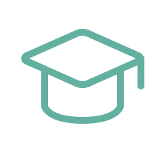 Line drawing of a graduation cap