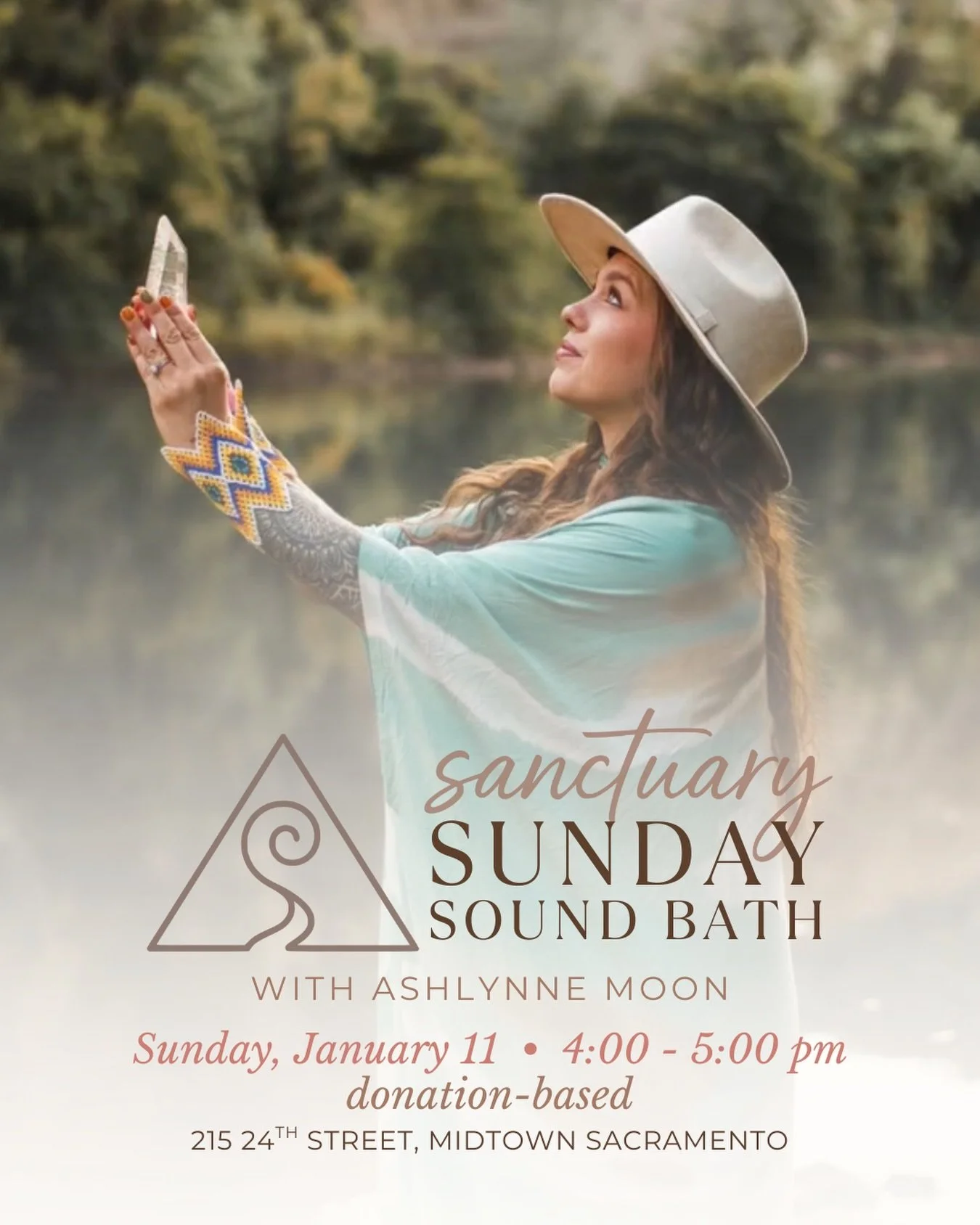 Our first ever Sanctuary Sunday on 1/11 will feature a donation-based community sound bath from @ashlynnemoon from 4:00-5:00 pm.

&ldquo;My passion and purpose in this life, is to weave together all of the truths I discover into the medicine that hea