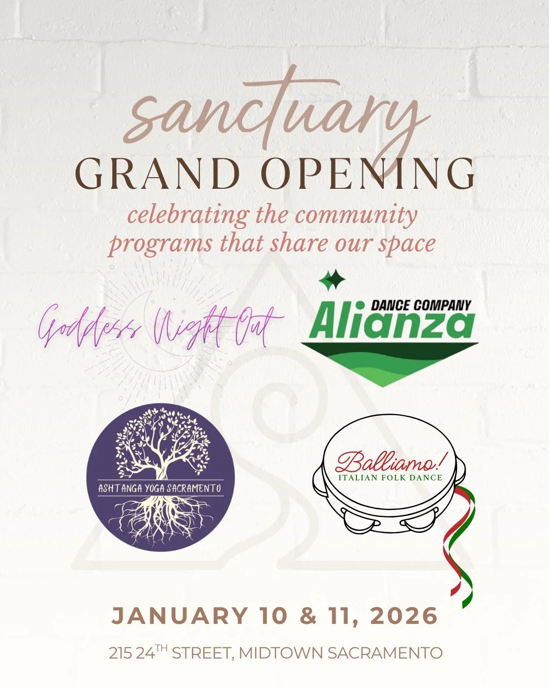 This weekend isn&rsquo;t just a celebration of @sanctuary.sacramento&rsquo;s official opening. It&rsquo;s a celebration of all of the community organizations and craftspeople who have co-created the space alongside us and the local businesses who con