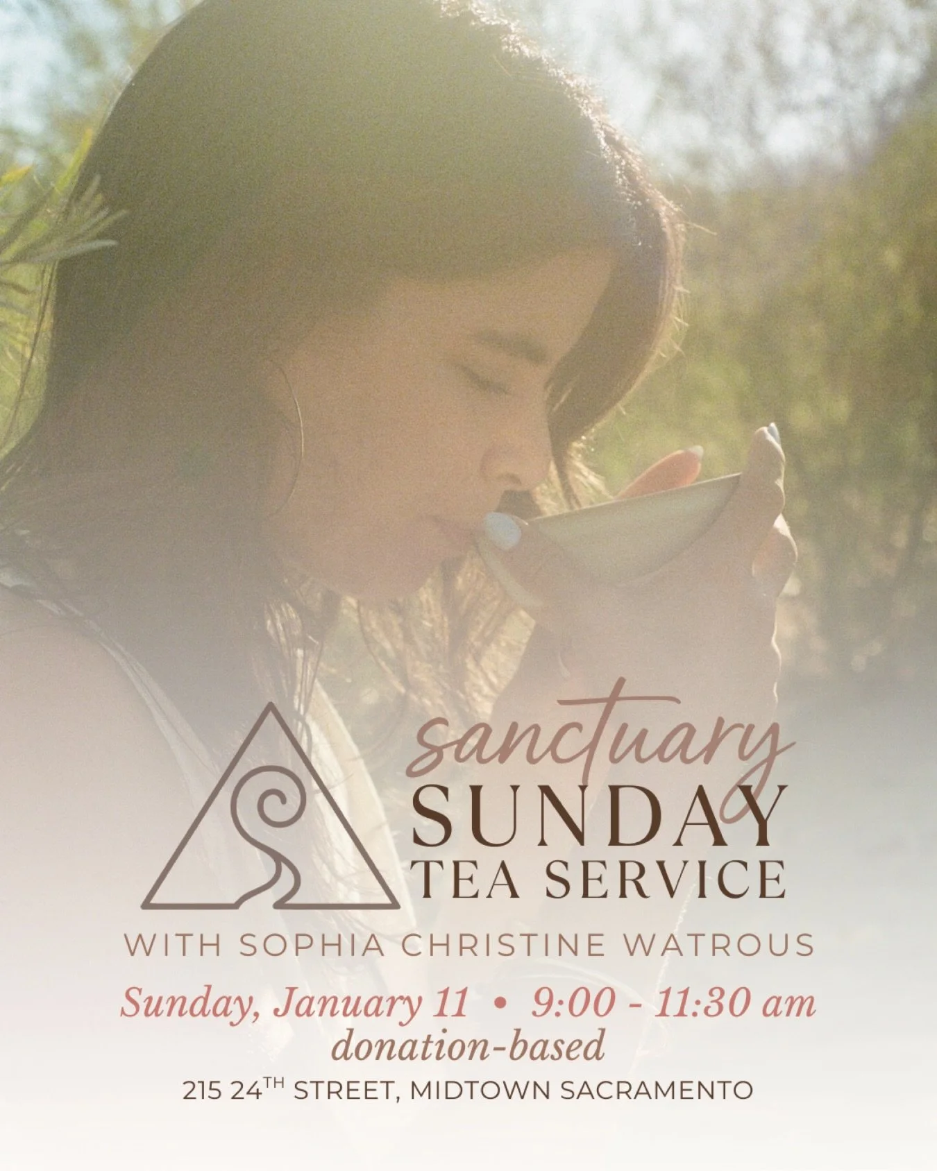 We have multiple donation-based offerings for our first ever Sanctuary Sunday, starting with tea service from @sophia.watrous from 9:00-11:30 before donation-based Gentle Flow Yoga with @ashtangayogasacramento.

Sophia Christine Watrous is a multidis